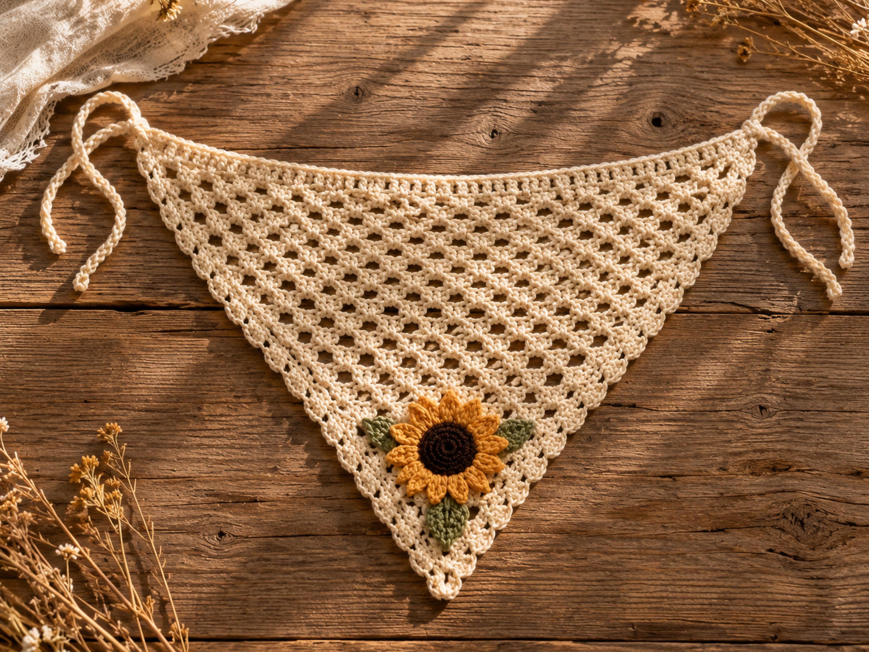 Crochet Bandana Patterns Bundle | 4 Boho Kerchief Designs (PDF Download)