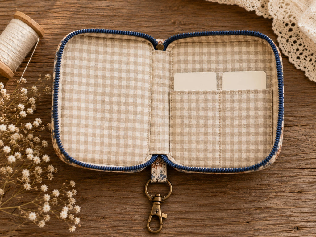 Mini Zipper Pouch Sewing Pattern | Boxed Corner Card Wallet (PDF Download)