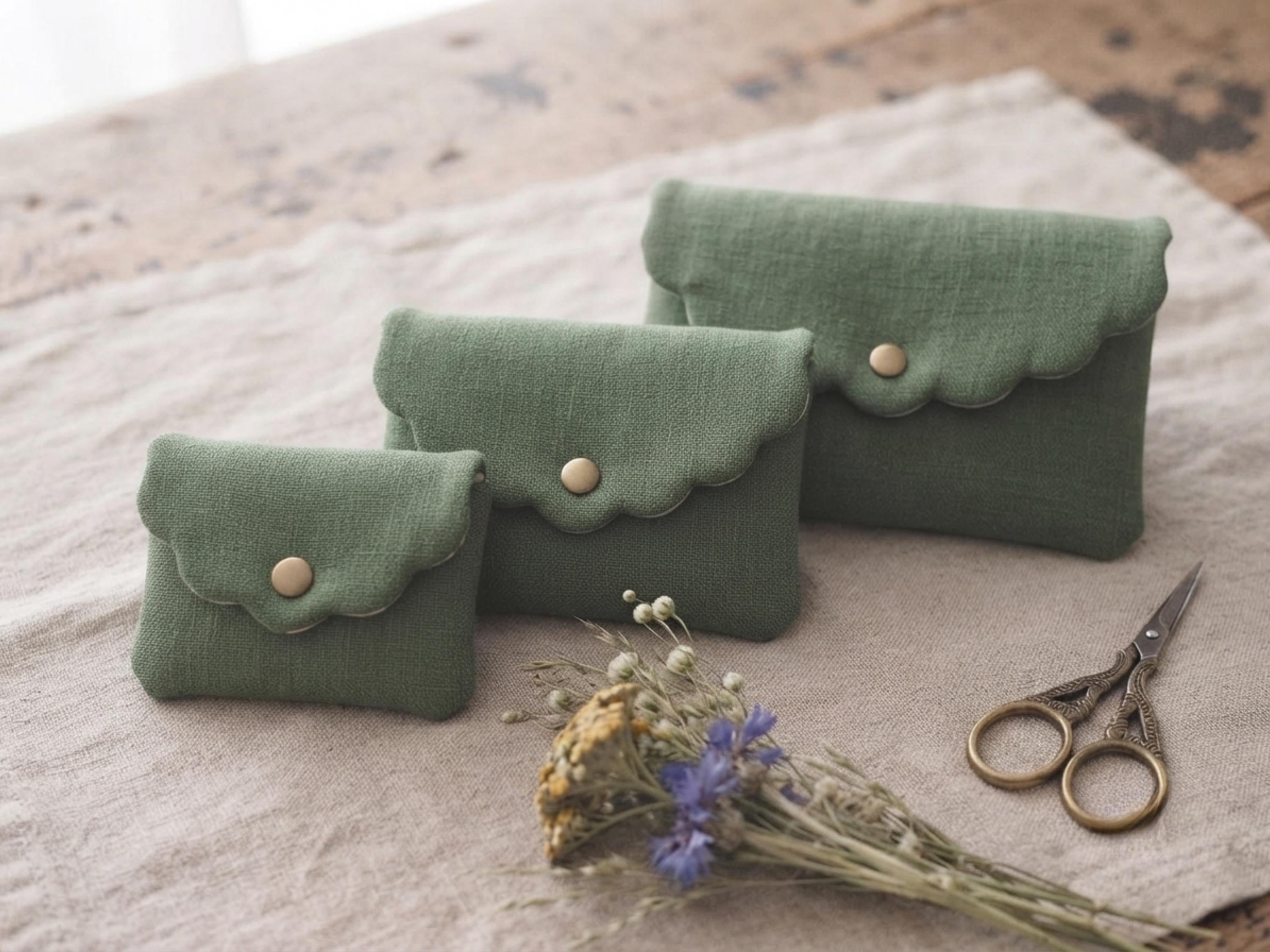 Scalloped Coin Purse Sewing Pattern | Beginner Snap Wallet Pouch (PDF Download)