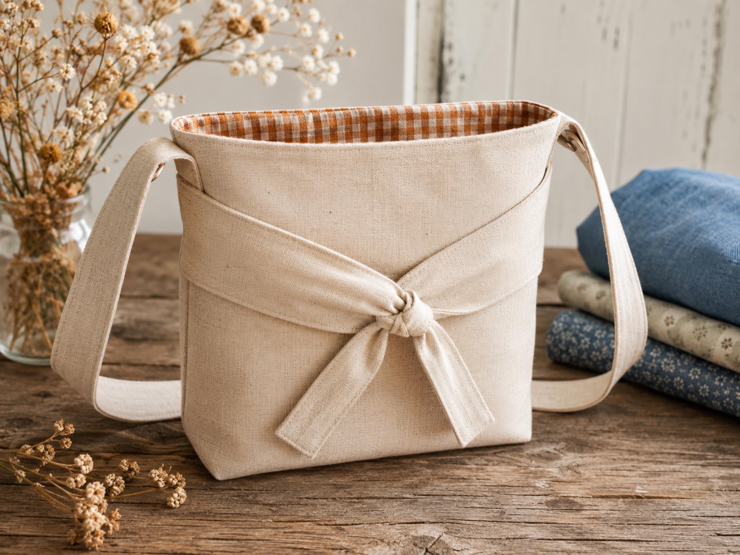Wrap Tie Crossbody Bag Sewing Pattern | Boho Style, No Hardware (Digital Download)