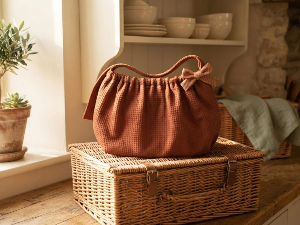 Tie Bag Sewing Pattern: Farmhouse Slouchy Shoulder Bag (PDF Download)