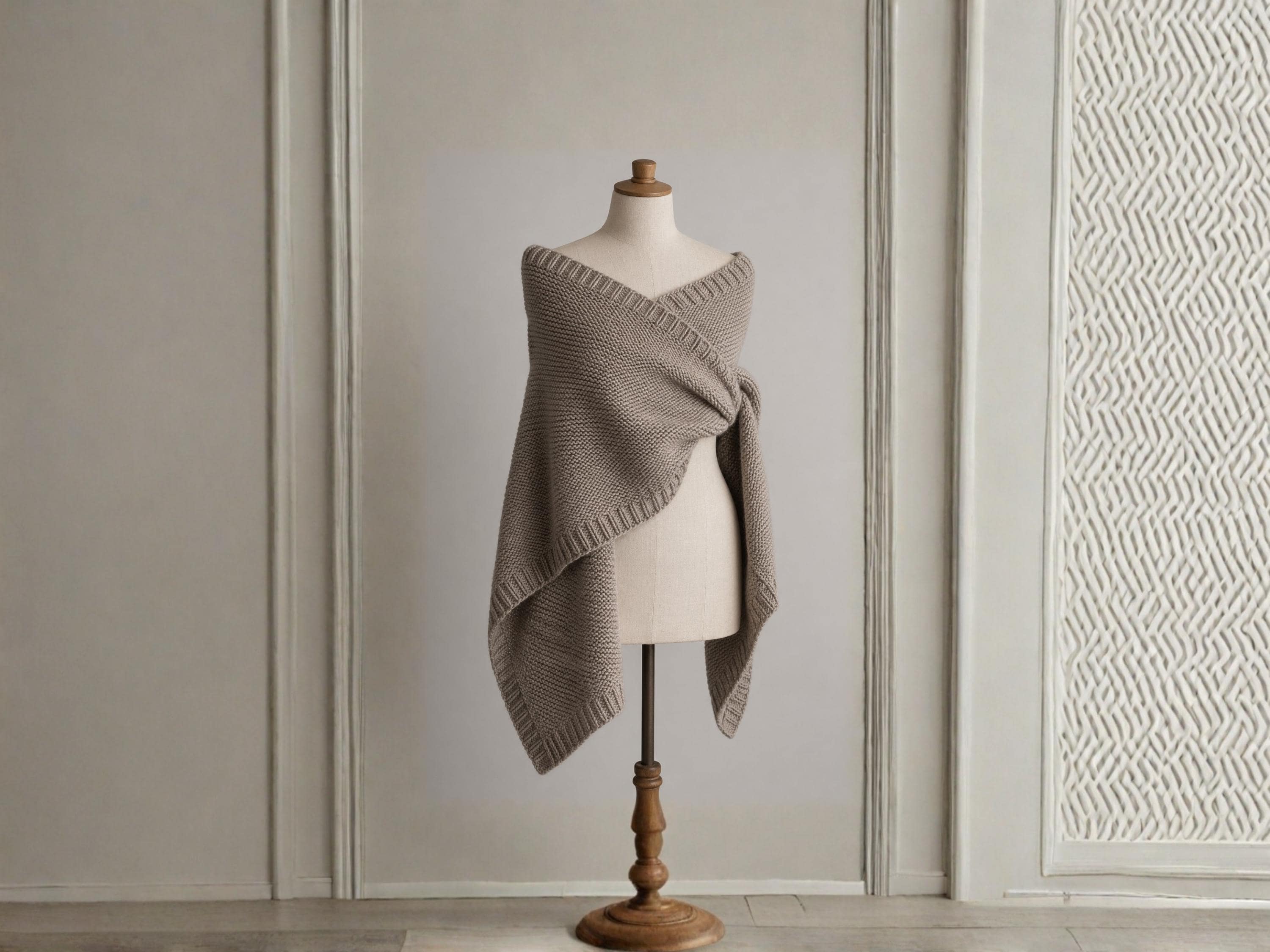 Chunky Crossover Shrug Knitting Pattern, Oversized Cape Scarf (Digital Download)