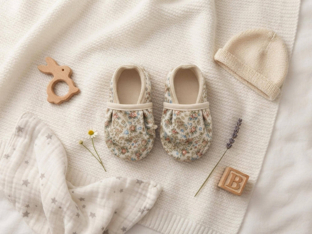 Baby Slippers Sewing Pattern PDF, Soft Sole Baby Shoes Pattern, Gathered Toddler Slipper Pattern, Sizes 0-3 3-6 6-12 Months, Easy Sew