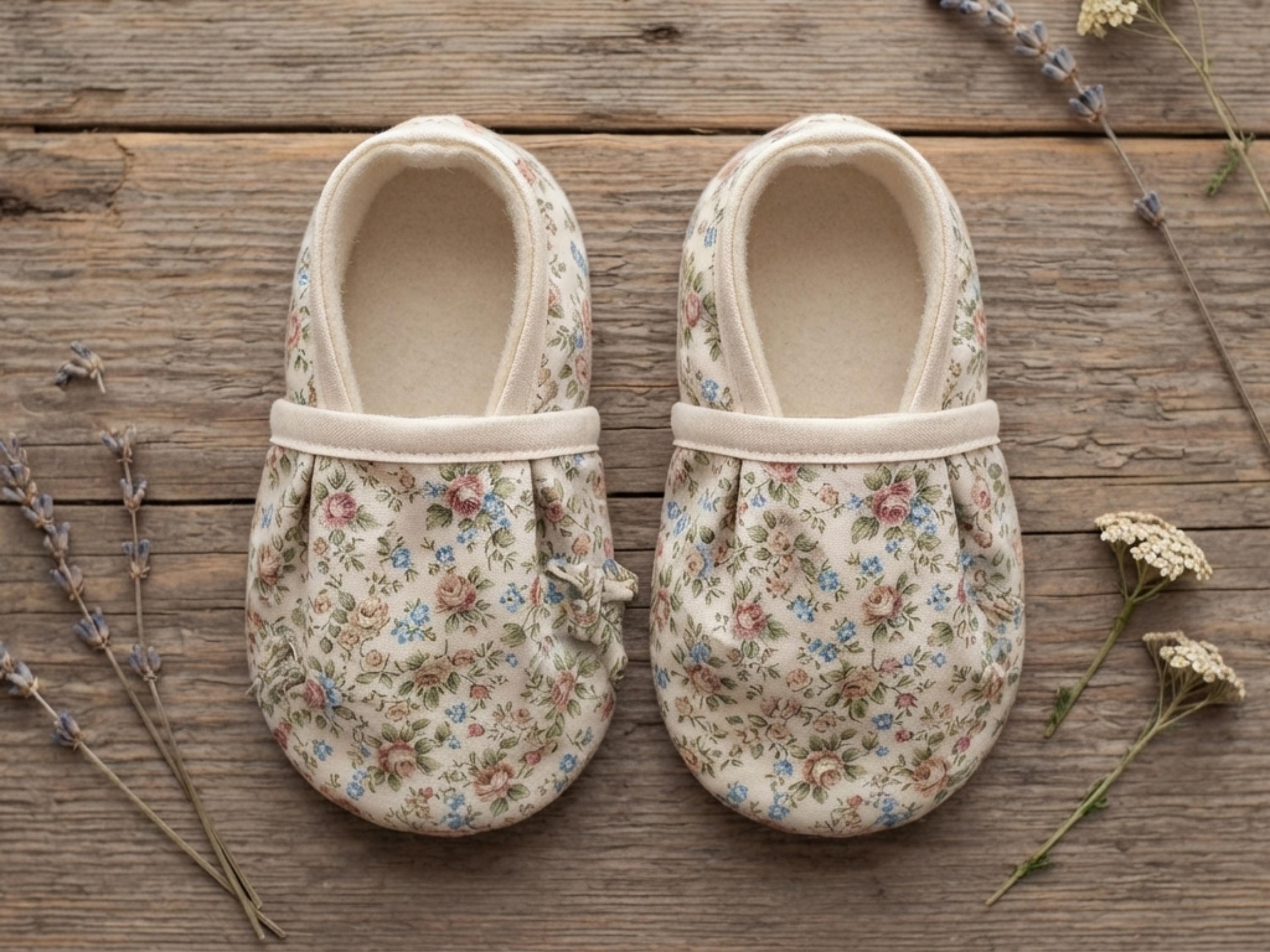 Baby Slippers Sewing Pattern PDF, Soft Sole Baby Shoes Pattern, Gathered Toddler Slipper Pattern, Sizes 0-3 3-6 6-12 Months, Easy Sew