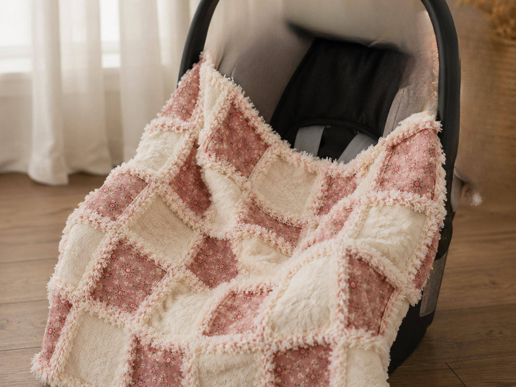 Baby Rag Quilt Pattern, Meadow Patch Flannel Tutorial, Beginner Blanket (PDF Download)