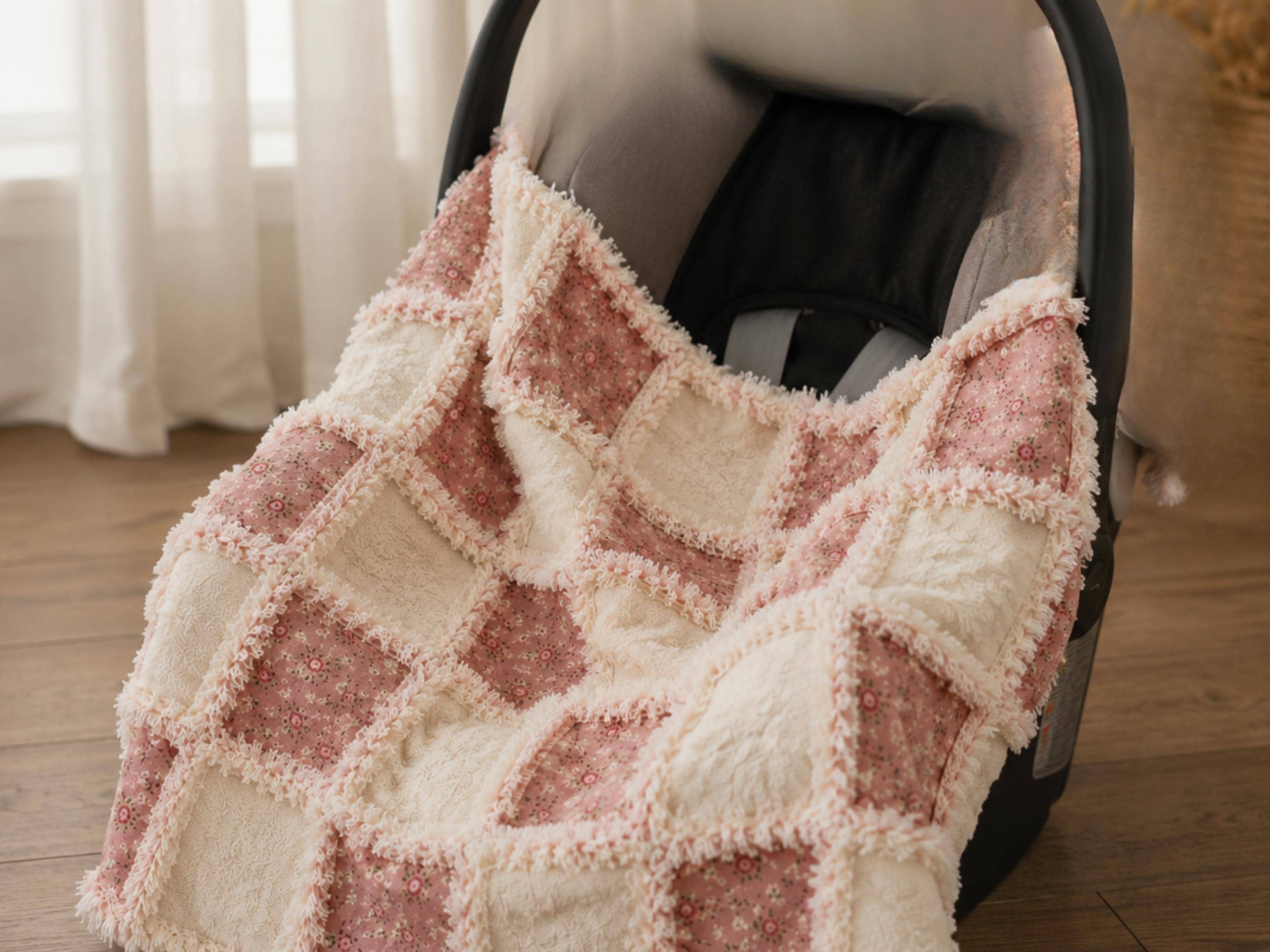 Baby Rag Quilt Pattern, Meadow Patch Flannel Tutorial, Beginner Blanket (PDF Download)