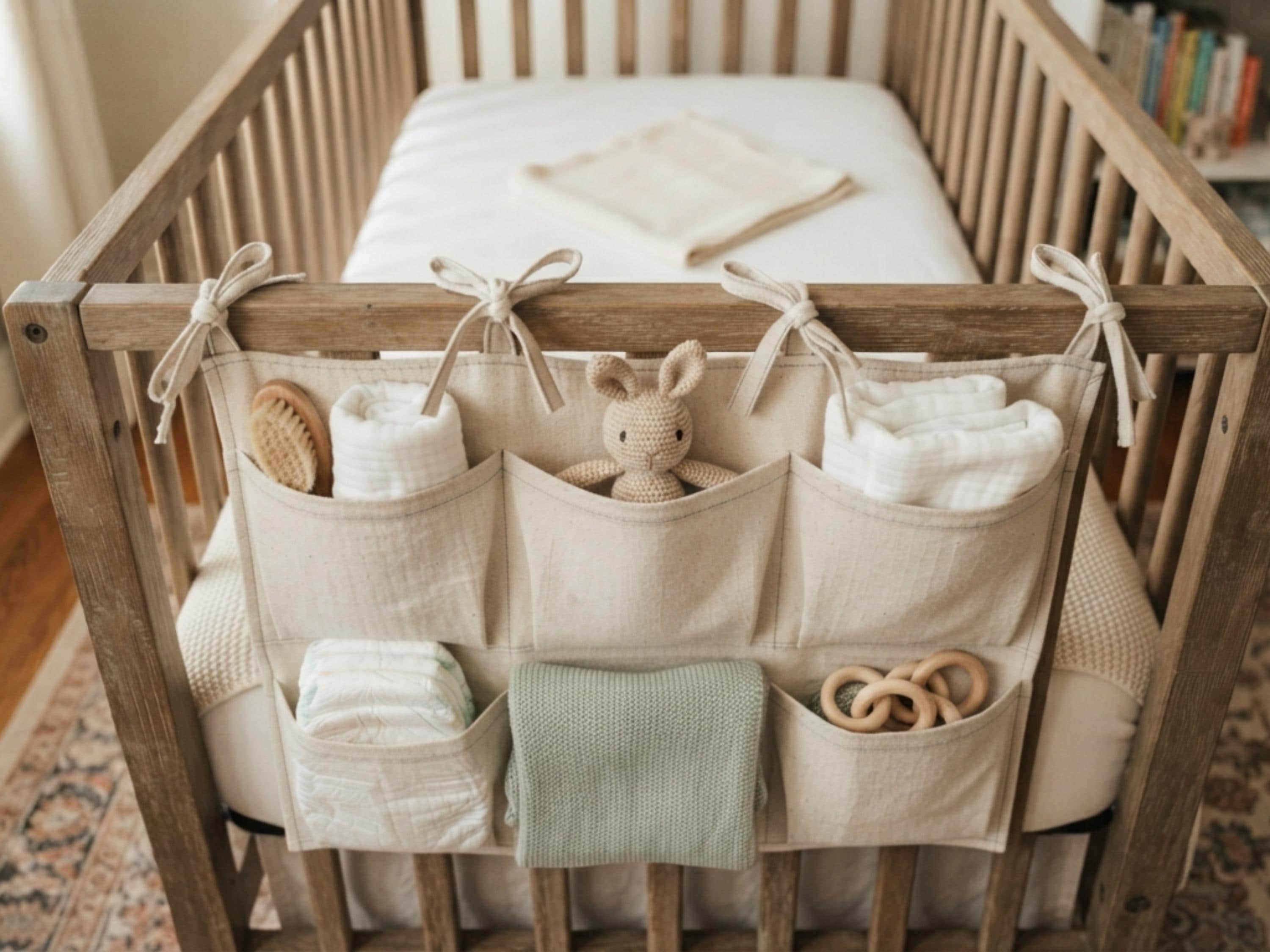 Crib Organizer Sewing Pattern PDF, Hanging Nursery Caddy Pattern, 6 Pocket Crib Storage, Easy Beginner Sewing Pattern