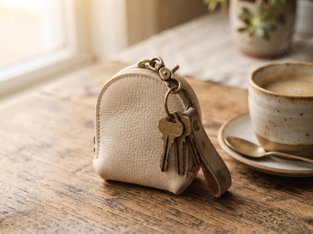 Leather Coin Purse Pattern, Zip Pouch Key Fob PDF, Small Wallet (Instant Download)