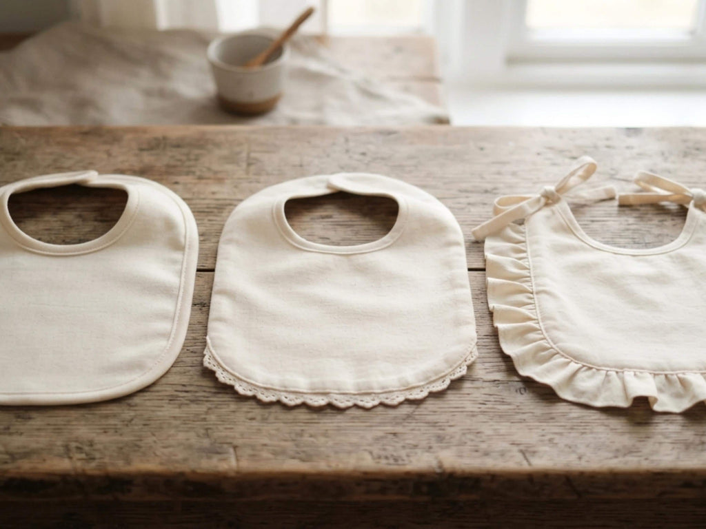 Baby Bib Trio Sewing Pattern Bundle PDF, Classic Scalloped Ruffle Bibs, 4 Sizes, Beginner Friendly, Instant Download