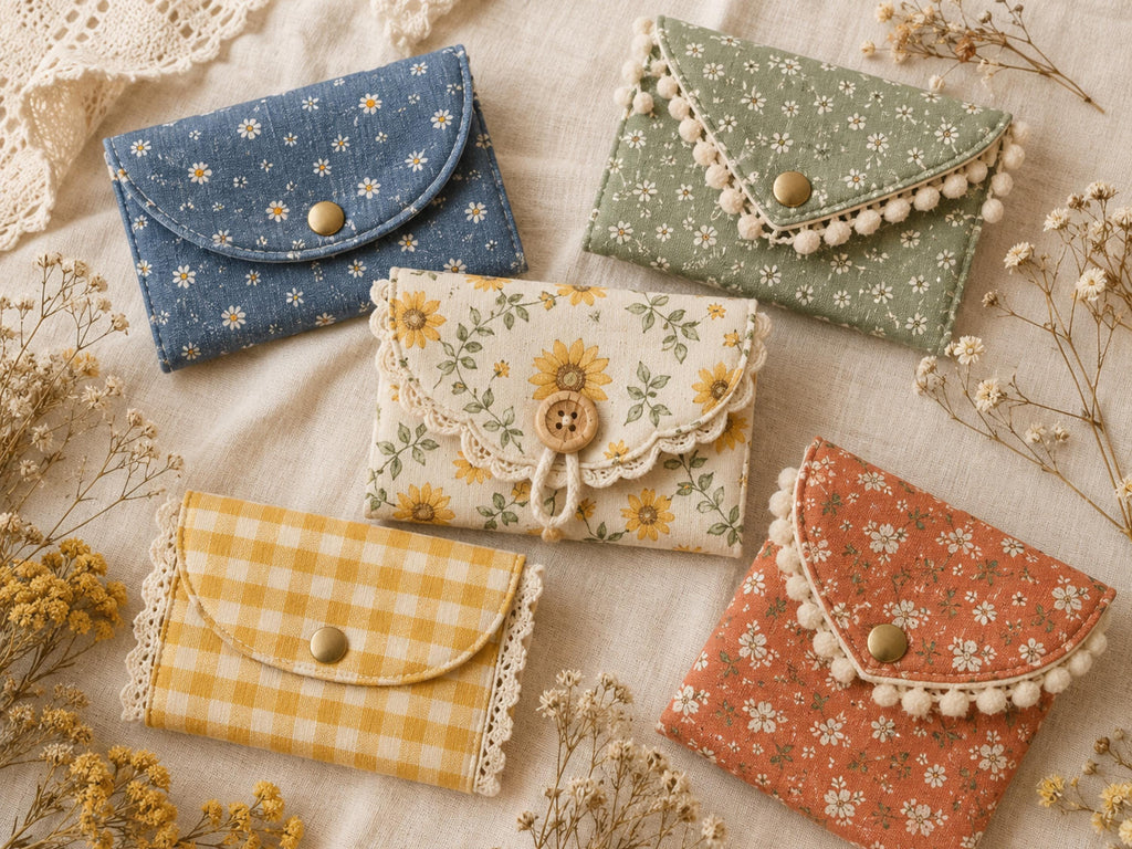 SALE *Coin Purse Sewing Pattern PDF | 5 Styles Mini Wallet Snap Pouch Passport Pouch Card Wallet | Beginner DIY Small Bag