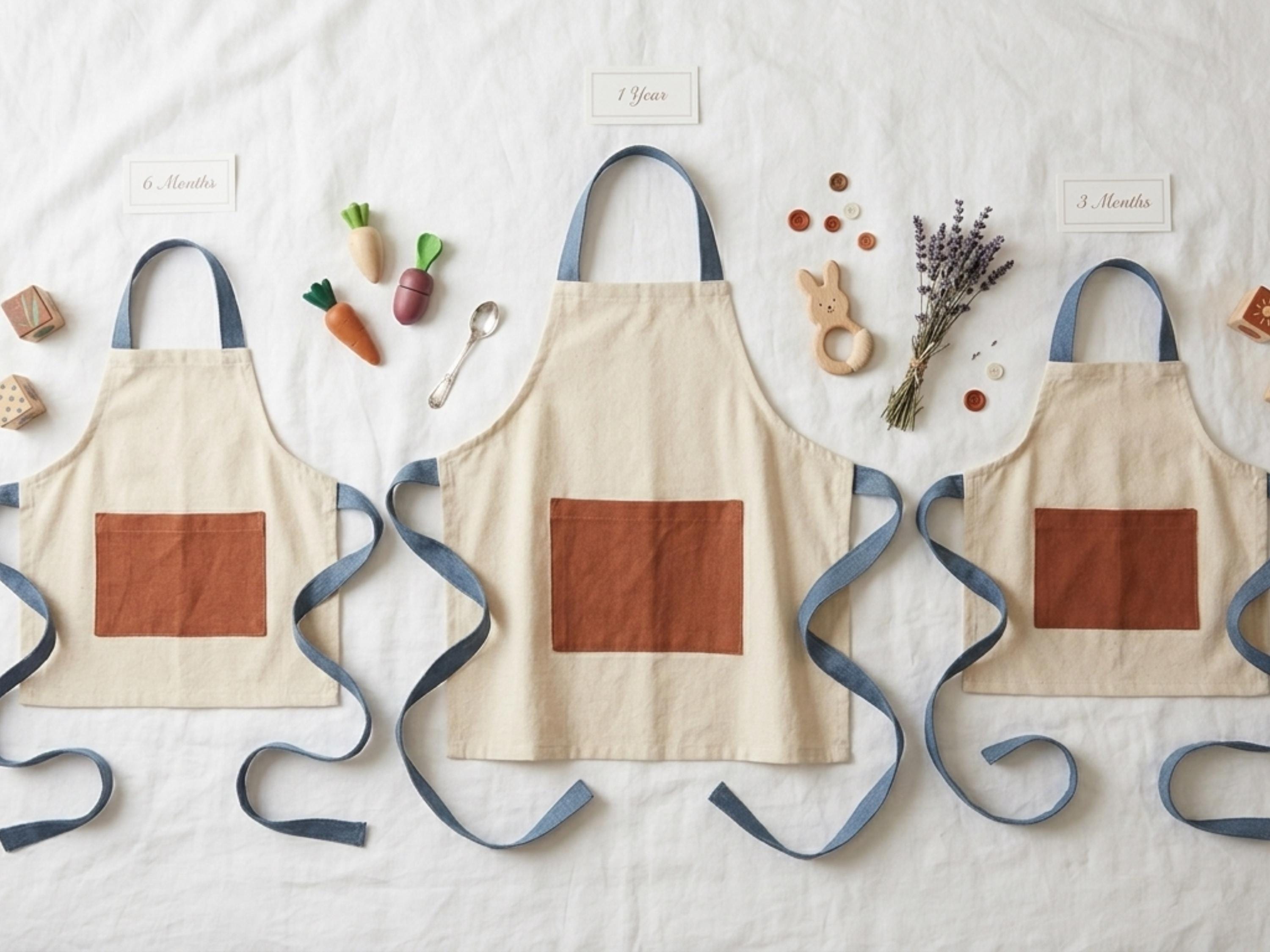 Toddler Apron Sewing Pattern, Beginner Neck Loop Pocket (PDF Download)
