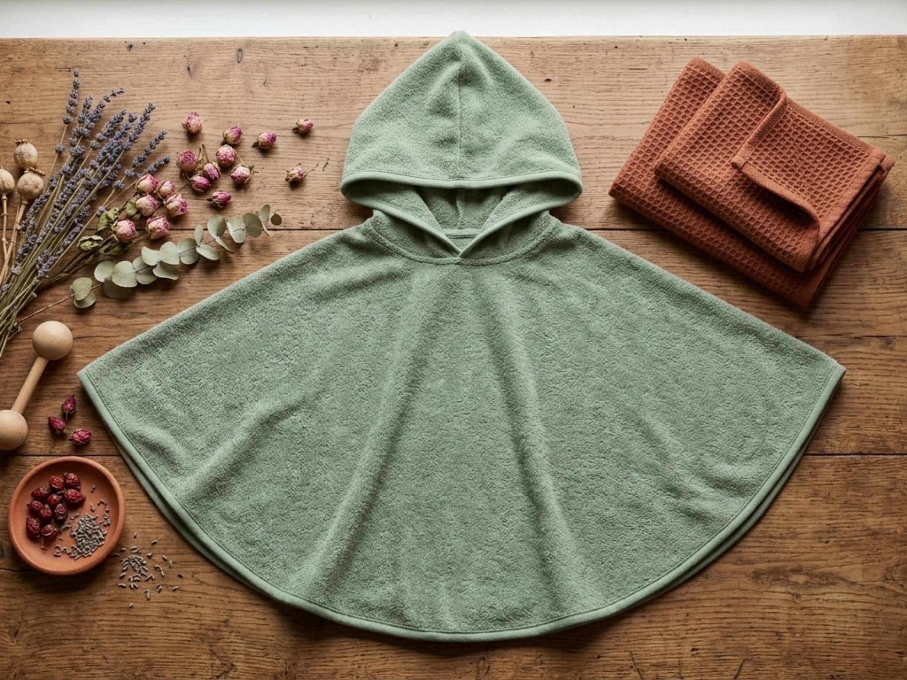 Hooded Towel Poncho Sewing Pattern Kids, Beach Bath Poncho PDF, Baby Toddler Hooded Towel, Beginner Sewing 0-6M to 3-4Y