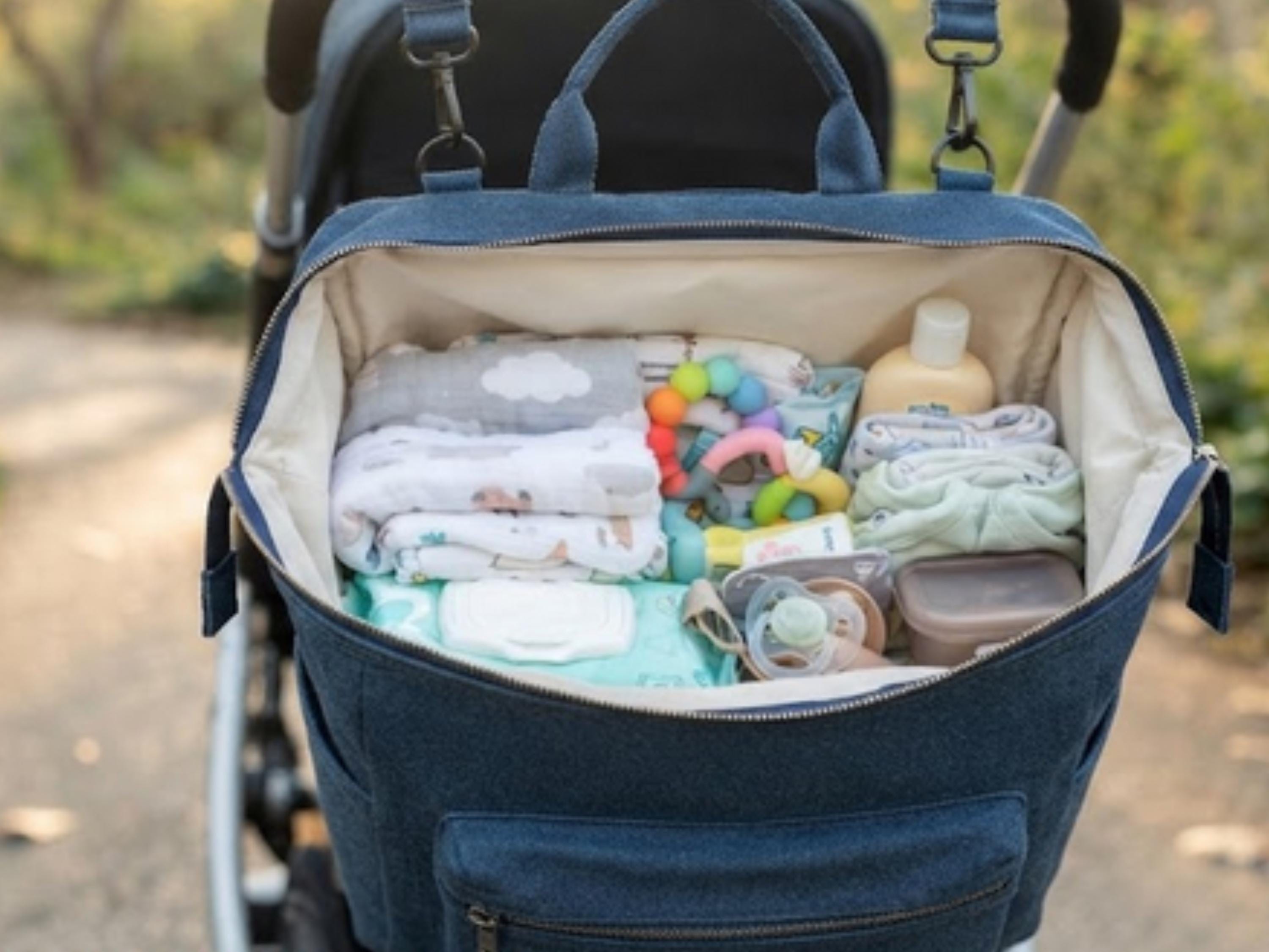 Diaper Bag PDF Sewing Pattern, Stroller Bag Sewing Tutorial, Boxed Tote Bag Pattern, Baby Bag DIY, Newborn Gift Idea, Instant Download