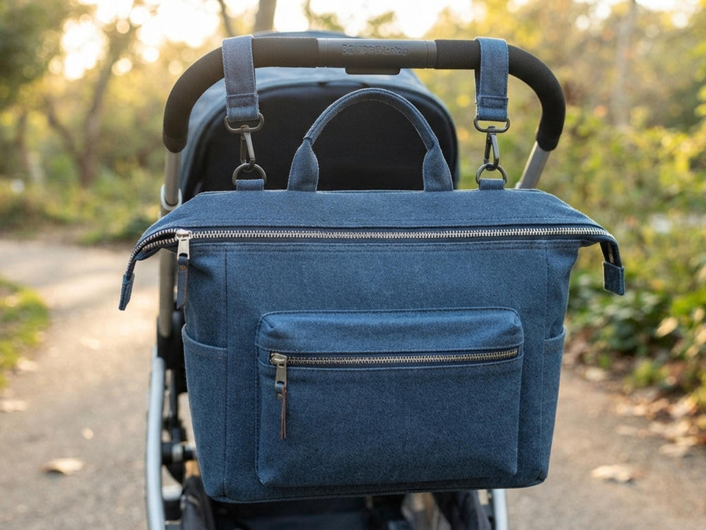 Diaper Bag PDF Sewing Pattern, Stroller Bag Sewing Tutorial, Boxed Tote Bag Pattern, Baby Bag DIY, Newborn Gift Idea, Instant Download