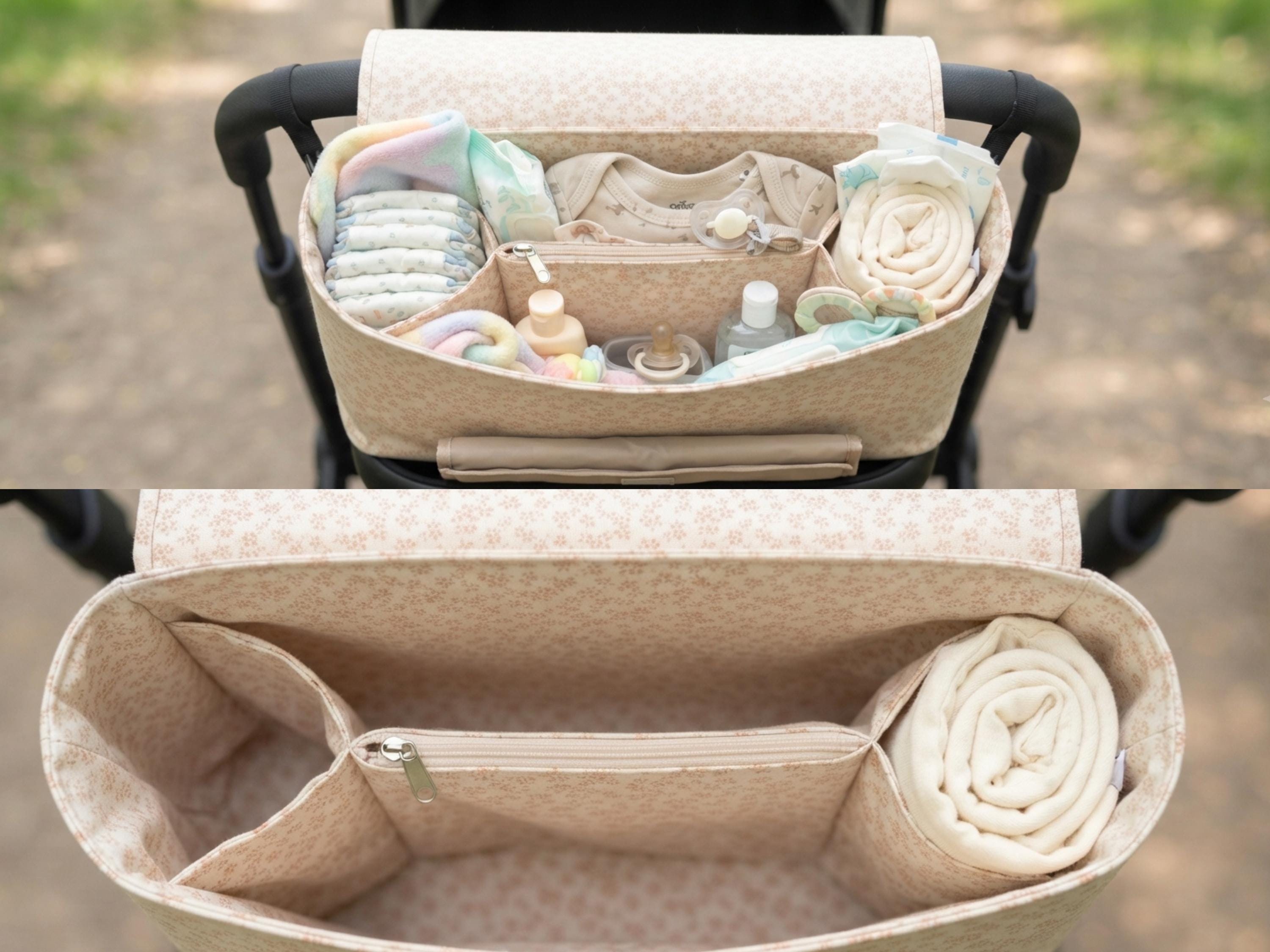Pram Caddy Sewing Pattern, Stroller Organizer Bag Tutorial, Beginner Friendly (PDF Download)