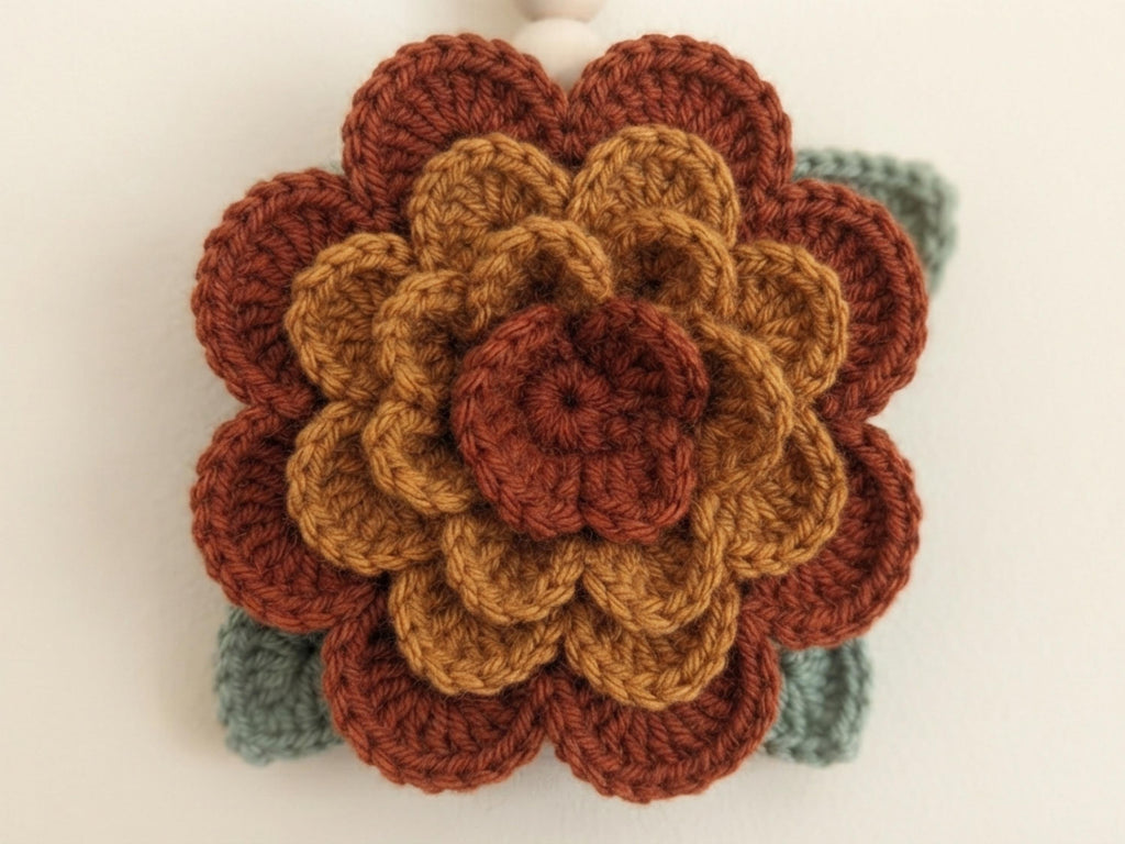 Dahlia Wall Pocket Crochet Pattern PDF, Hanging Flower Organizer, Boho Home Decor, Nursery Storage, Crochet Gift, Easy DIY Pattern