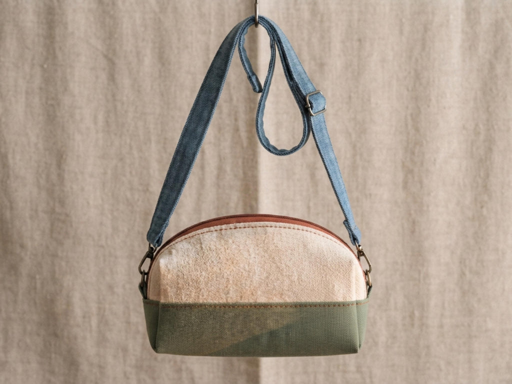 Curved Top Shoulder Bag Sewing Pattern, Zip Top Purse PDF, Adjustable Strap Handbag Tutorial, S M L Sizes, Digital Download