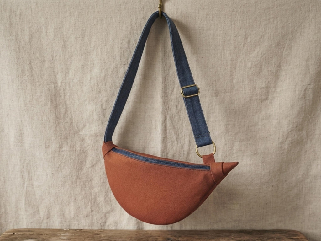 Moon Bag Sewing Pattern, Crescent Crossbody Bag PDF, Zip Pouch Tutorial, Mini Bag Beginner Pattern, Digital Download