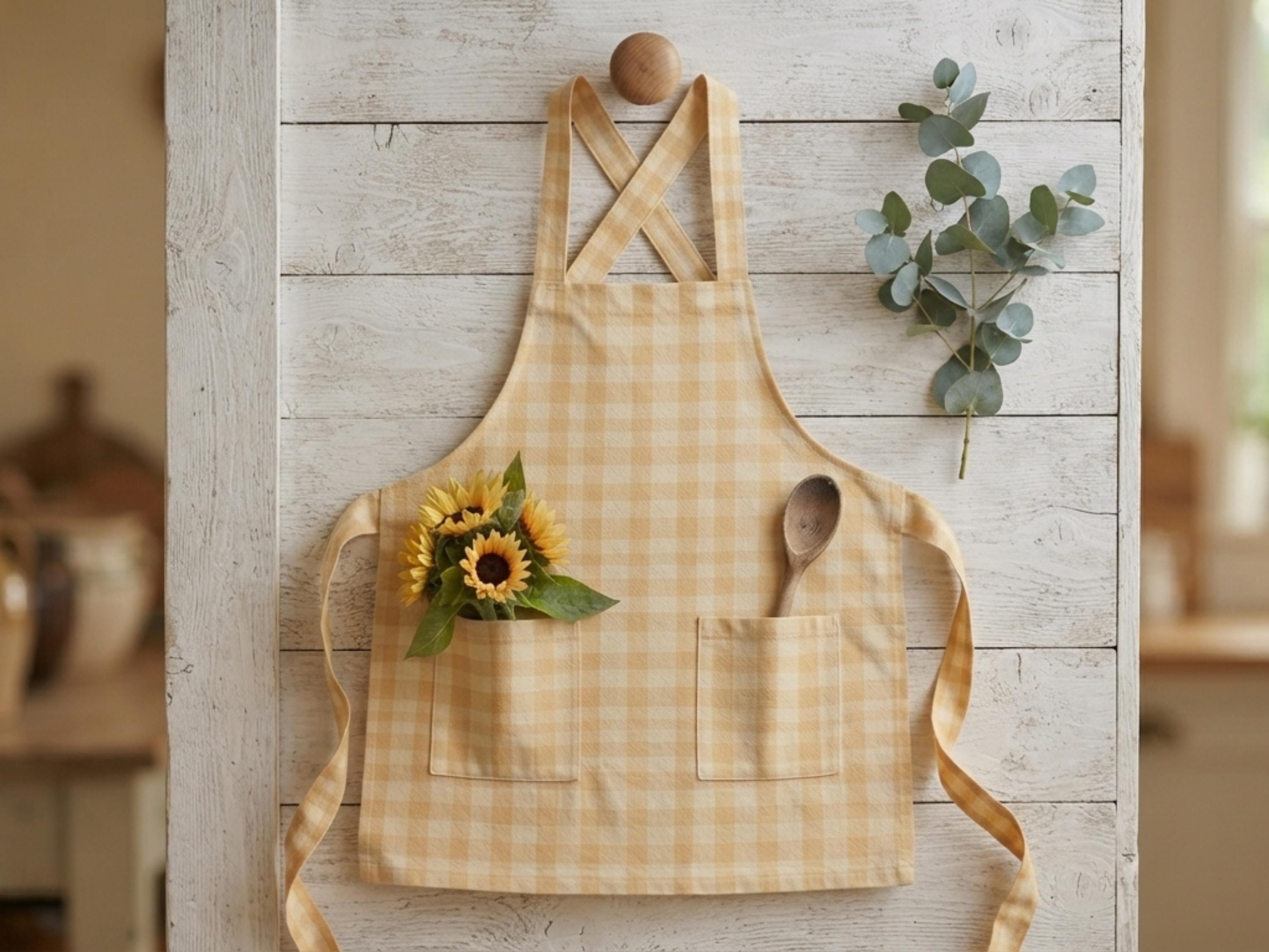 Pinafore Apron Sewing Pattern | Cross Back Kitchen Apron PDF | Easy Beginner + Illustrated Tutorial | A0, A4 & US Letter | XS-2XL