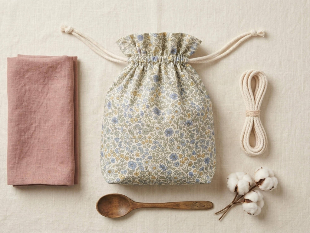 Drawstring Bag Sewing Pattern | 5 Sizes | Reusable Gift, Produce & Storage Bags | PDF + Illustrated Tutorial | Santa Sack | Easy