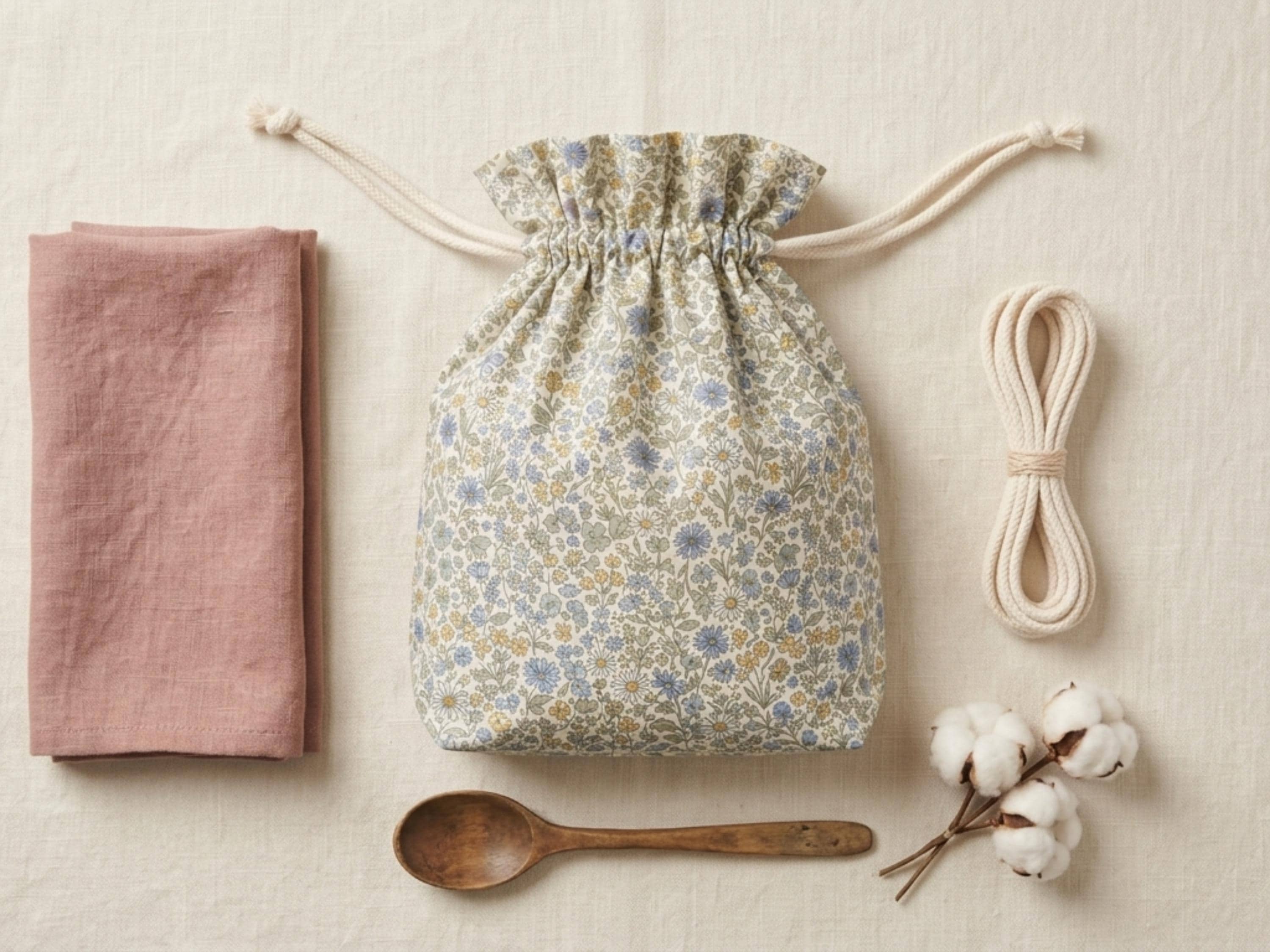 Drawstring Bag Sewing Pattern | 5 Sizes | Reusable Gift, Produce & Storage Bags | PDF + Illustrated Tutorial | Santa Sack | Easy