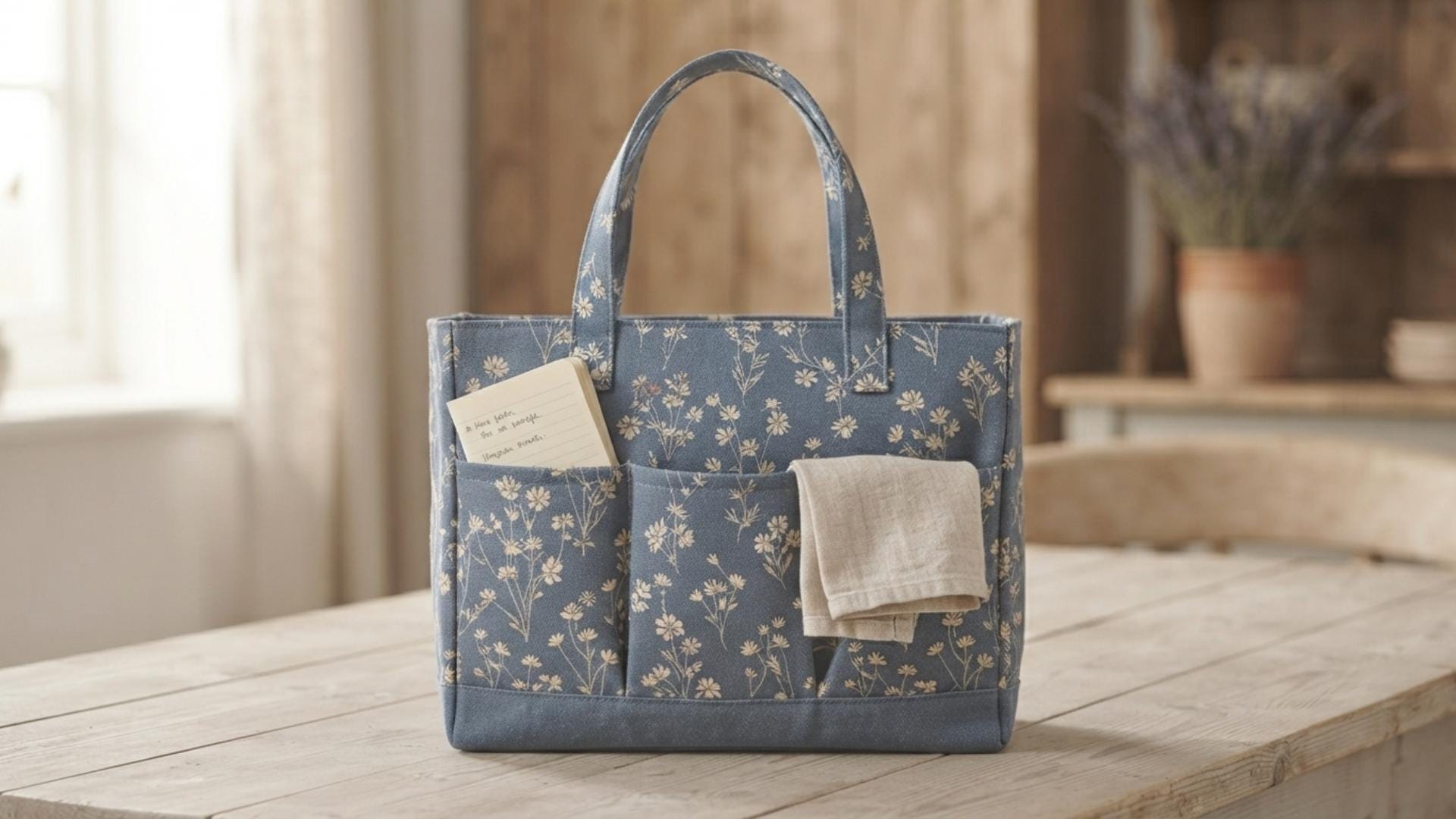 RETIREMENT SALE *Everyday Tote Bag Sewing Pattern | Multi Pocket Tote PDF | Lined Boxy Bag | Beginner Friendly + Illustrated Tutorial