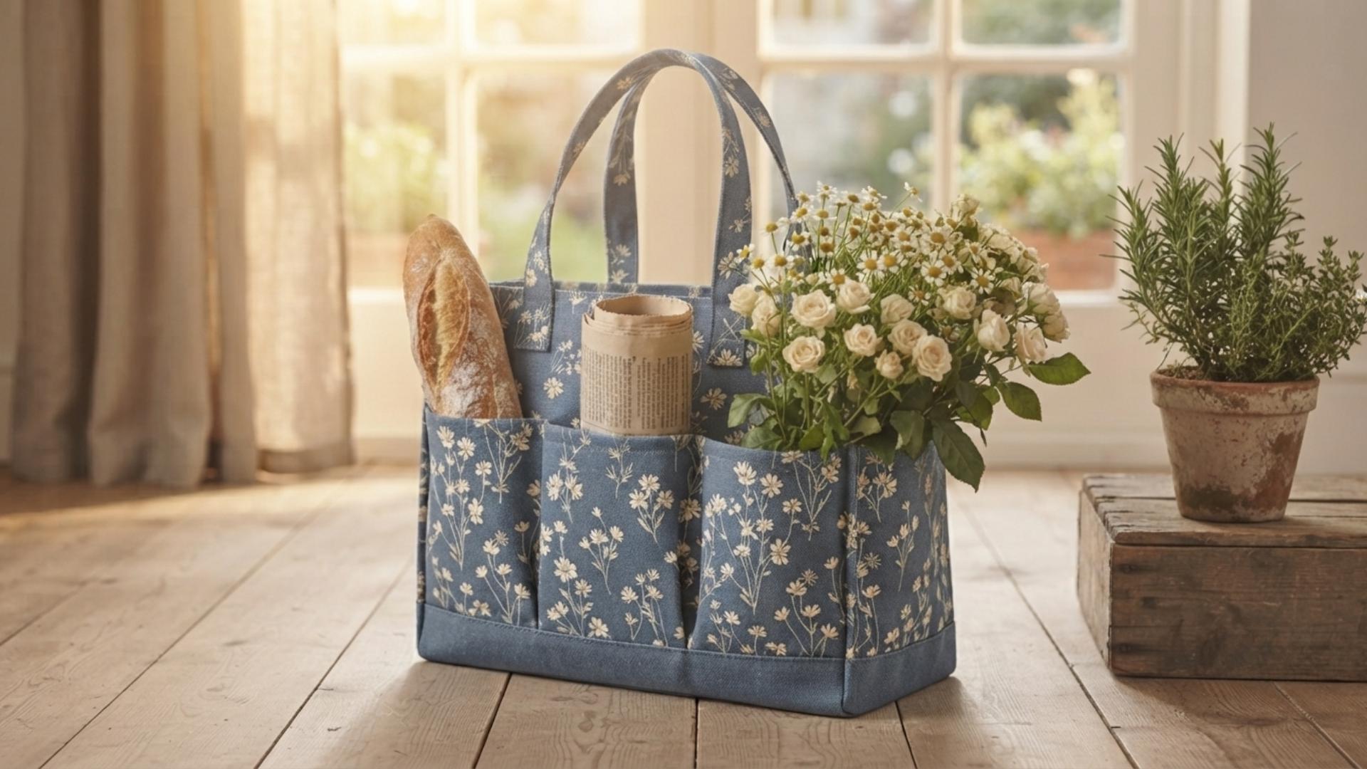 RETIREMENT SALE *Everyday Tote Bag Sewing Pattern | Multi Pocket Tote PDF | Lined Boxy Bag | Beginner Friendly + Illustrated Tutorial