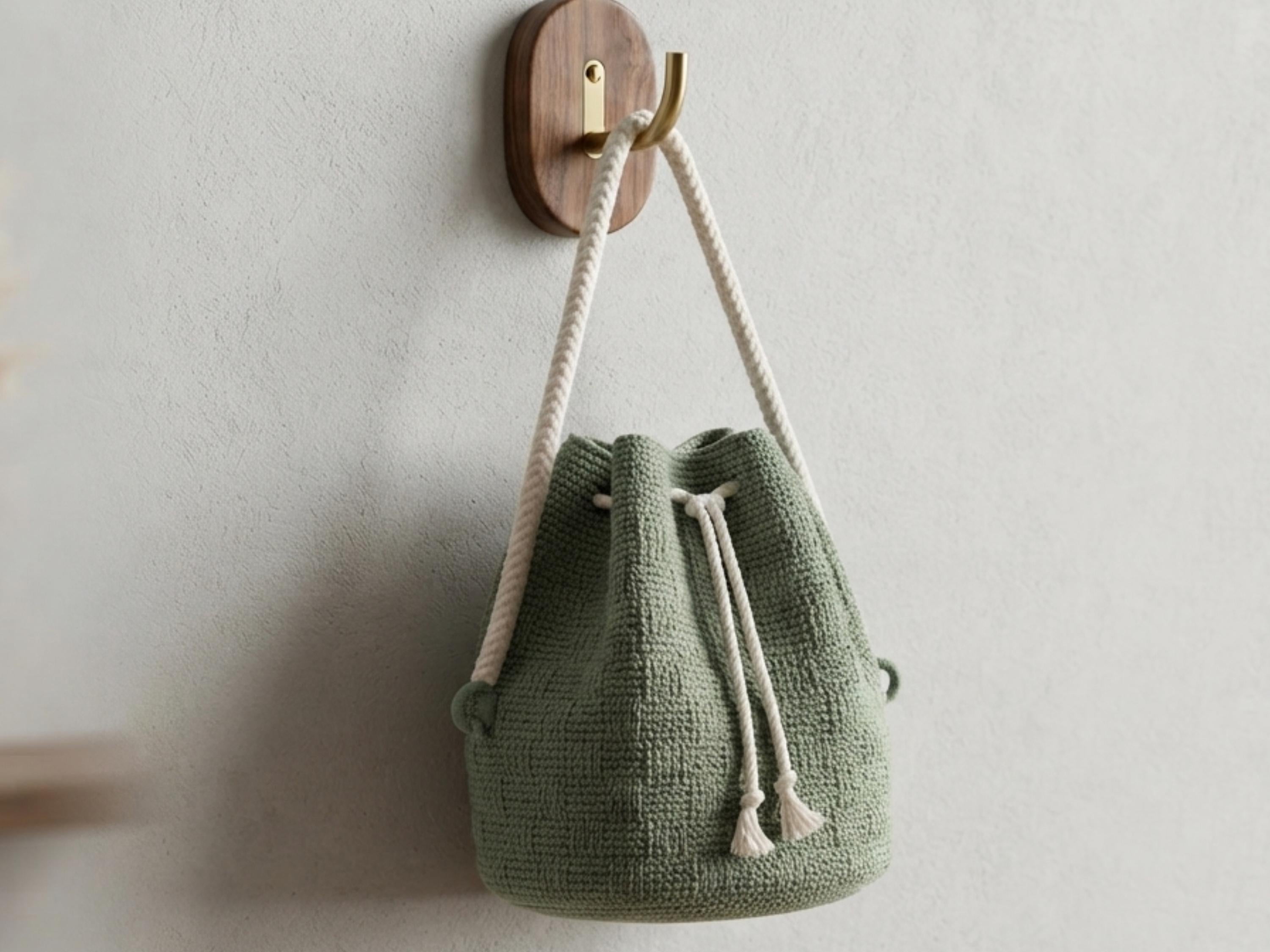 Sage Linen Stitch Hobo Bag Crochet Pattern, Beginner Friendly Drawstring Tutorial (PDF Download)