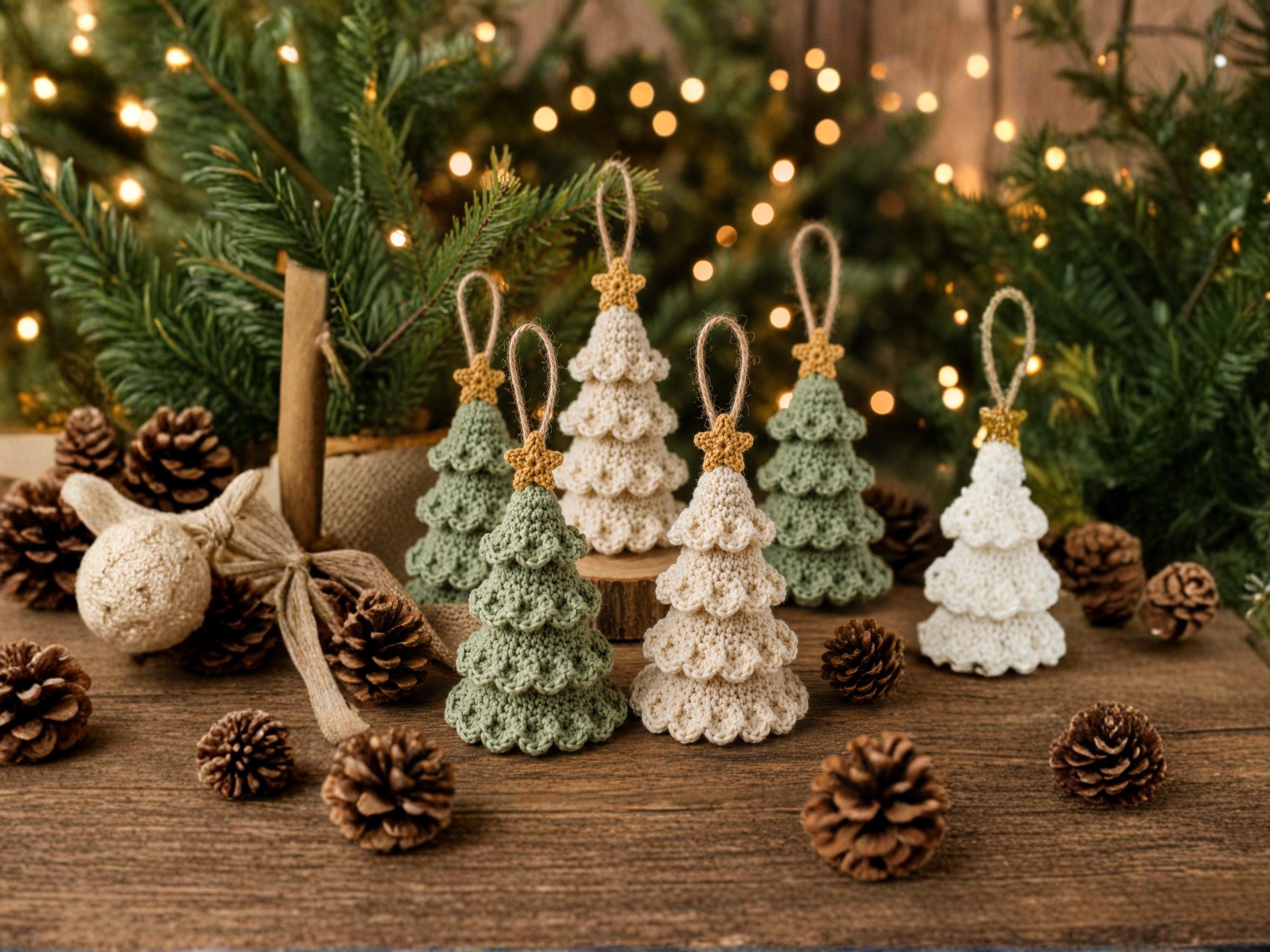 RETIREMENT SALE *Crochet Ruffle Tree Ornament Pattern, Layered Tiered Christmas Decor (PDF Download)
