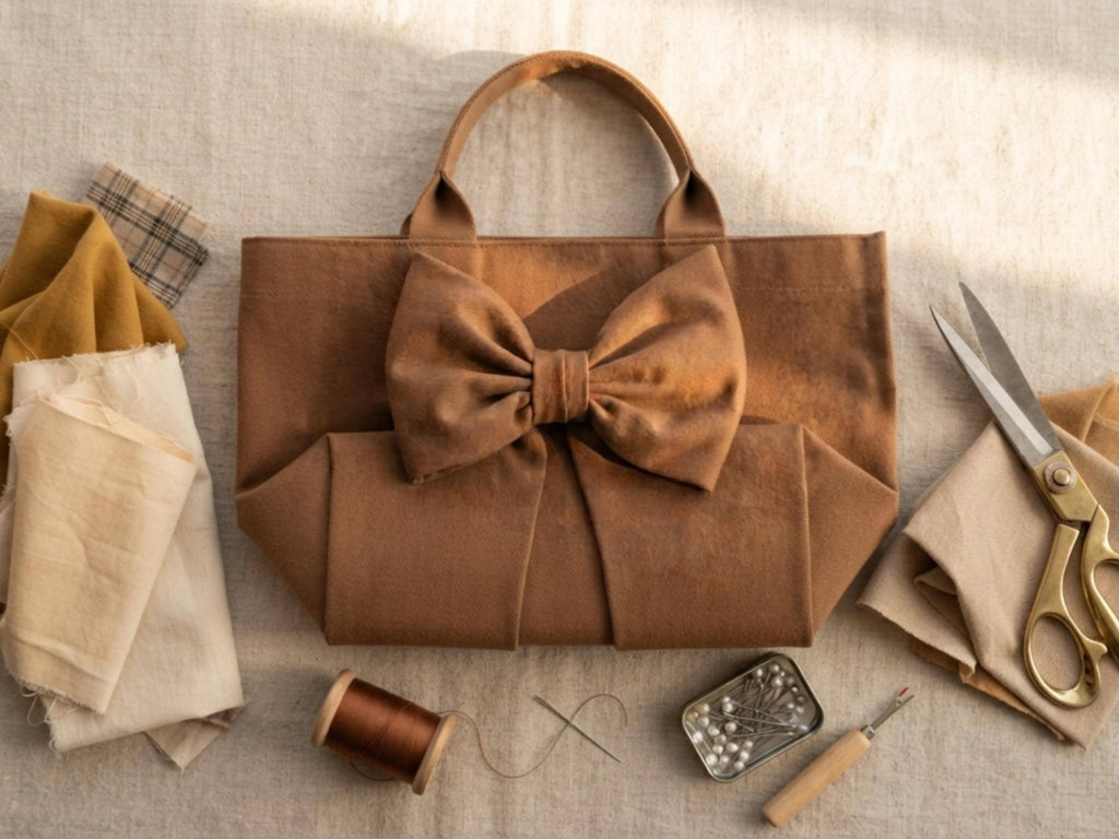 Big Bow Tote Bag Sewing Pattern PDF, Statement Bow Tote Tutorial, Lined Boxed Bag Pattern
