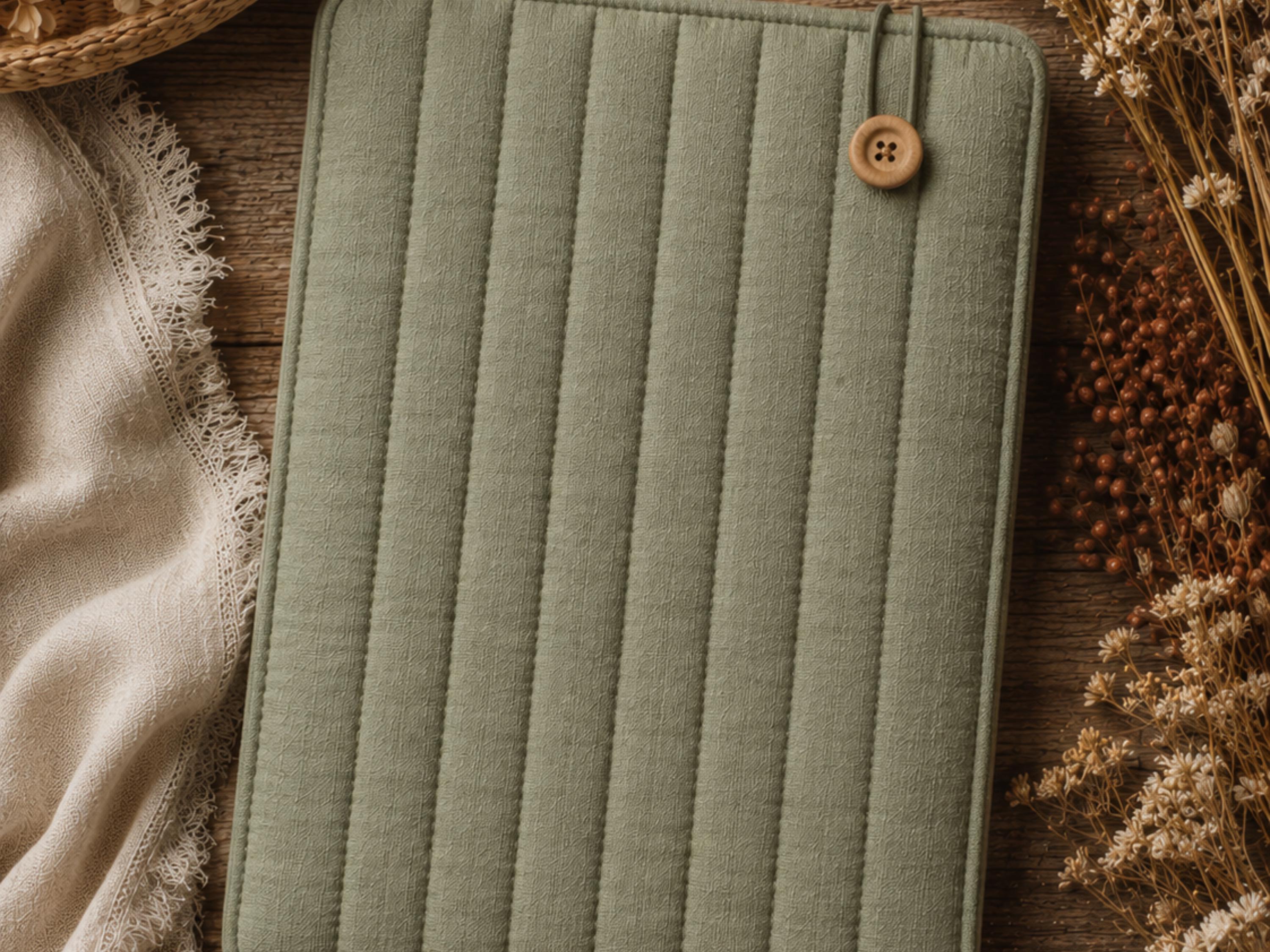 Quilted Book Sleeve Sewing Pattern, Pencil Pouch, Tablet Case (PDF Download)