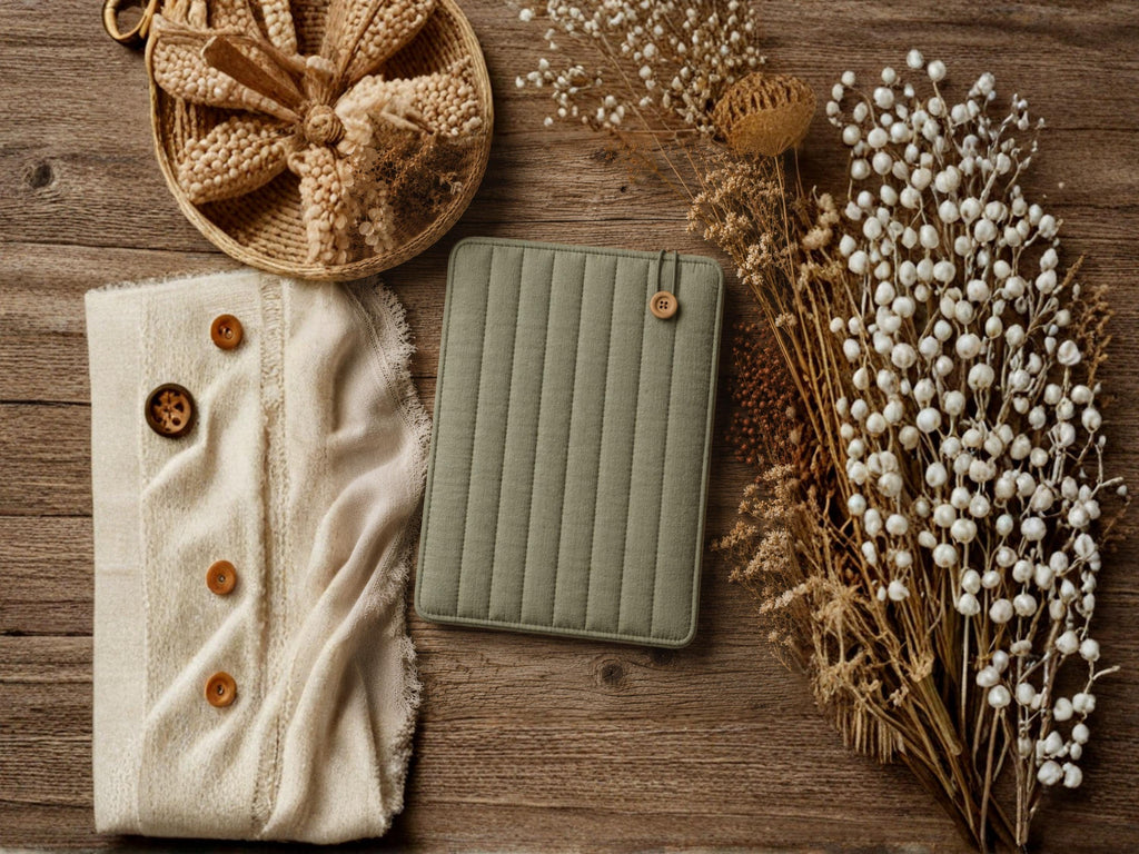 Quilted Book Sleeve Sewing Pattern, Pencil Pouch, Tablet Case (PDF Download)