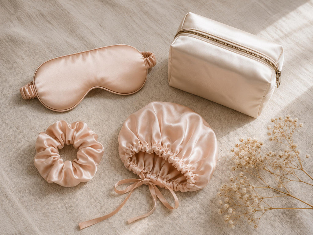 Satin Self-Care Sewing Pattern Bundle: Sleep Mask, Bonnet, Pouch (Digital Download)
