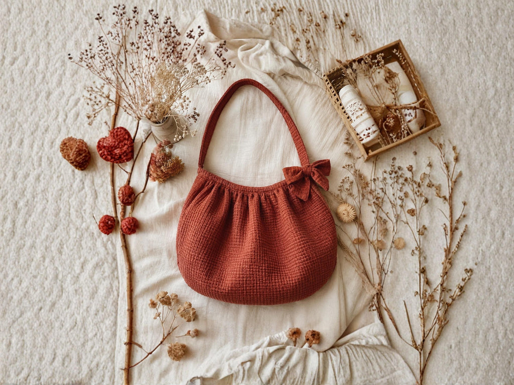 Tie Bag Sewing Pattern: Farmhouse Slouchy Shoulder Bag (PDF Download)