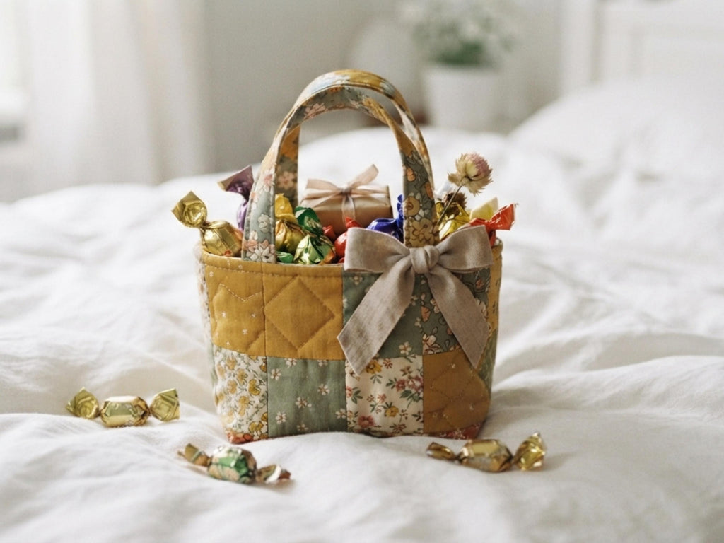 Beginner Box Tote Sewing Pattern | Mini Quilted Gift Bag DIY (PDF Download)