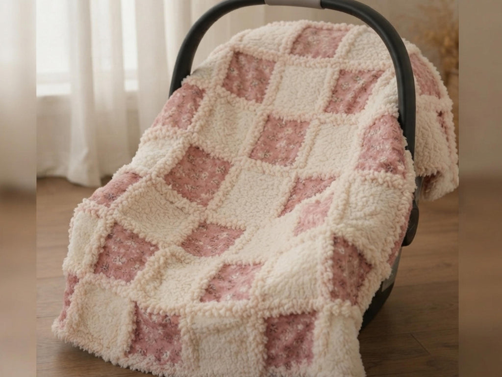 Baby Rag Quilt Pattern, Meadow Patch Flannel Tutorial, Beginner Blanket (PDF Download)