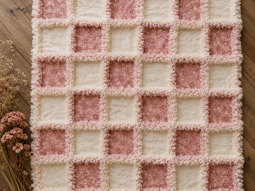 Baby Rag Quilt Pattern, Meadow Patch Flannel Tutorial, Beginner Blanket (PDF Download)