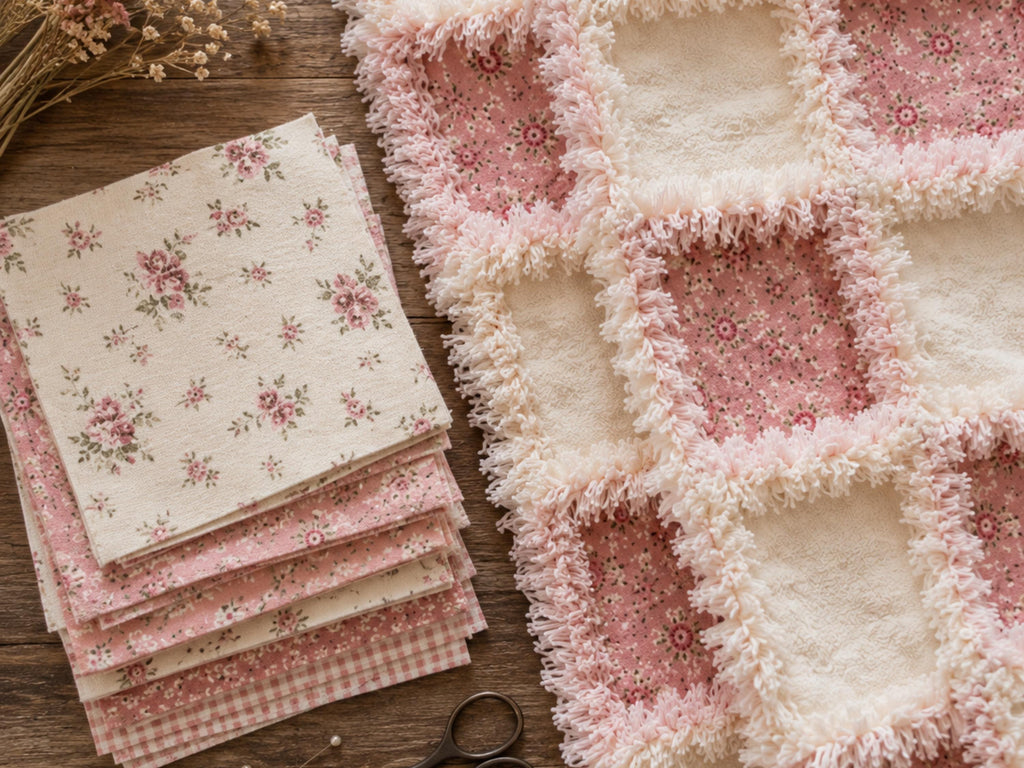 Baby Rag Quilt Pattern, Meadow Patch Flannel Tutorial, Beginner Blanket (PDF Download)