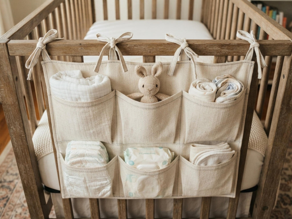 Crib Organizer Sewing Pattern PDF, Hanging Nursery Caddy Pattern, 6 Pocket Crib Storage, Easy Beginner Sewing Pattern