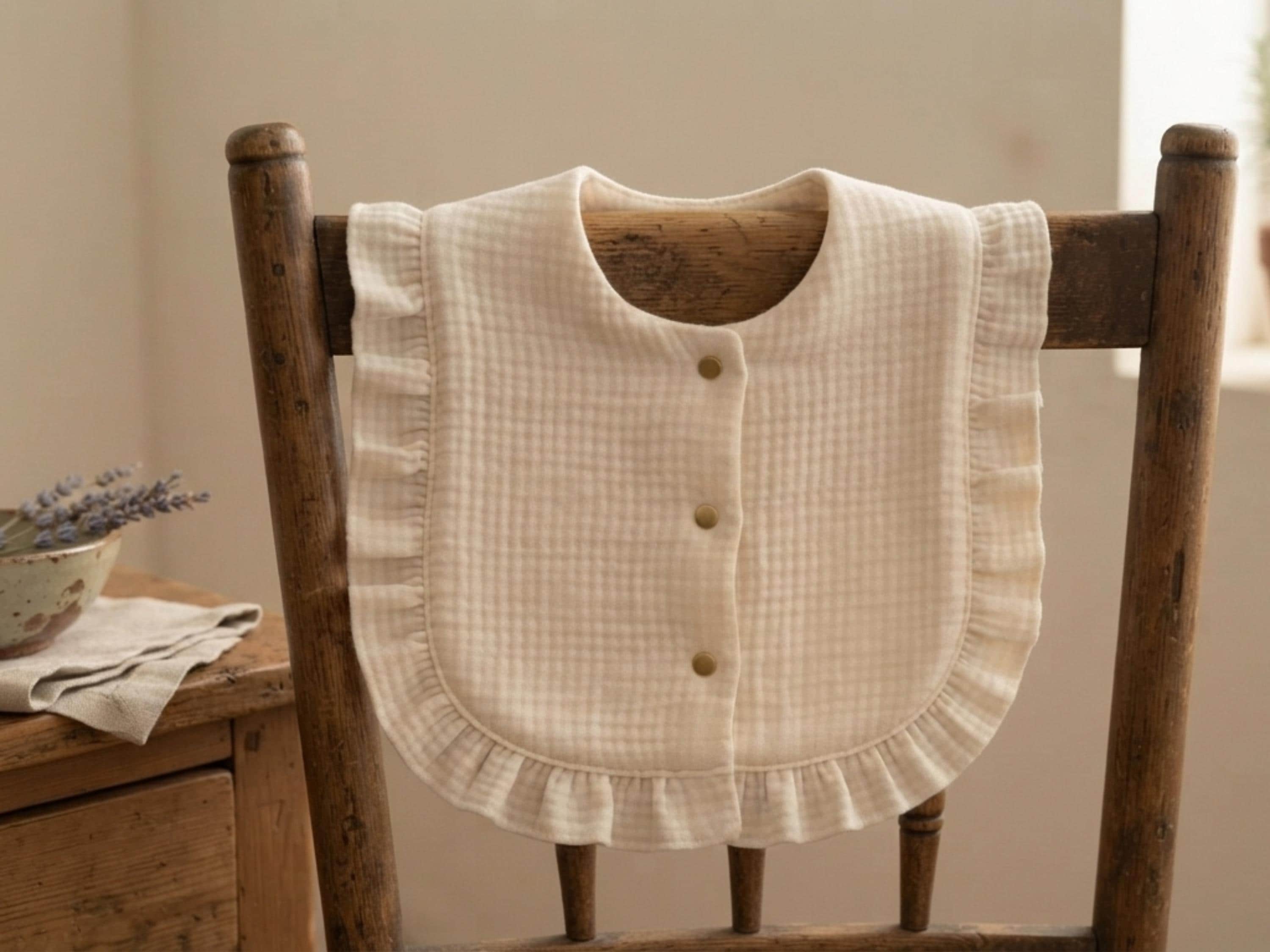 Vest Bib Sewing Pattern, Ruffle Snap Front, Beginner Sewing (PDF Download)
