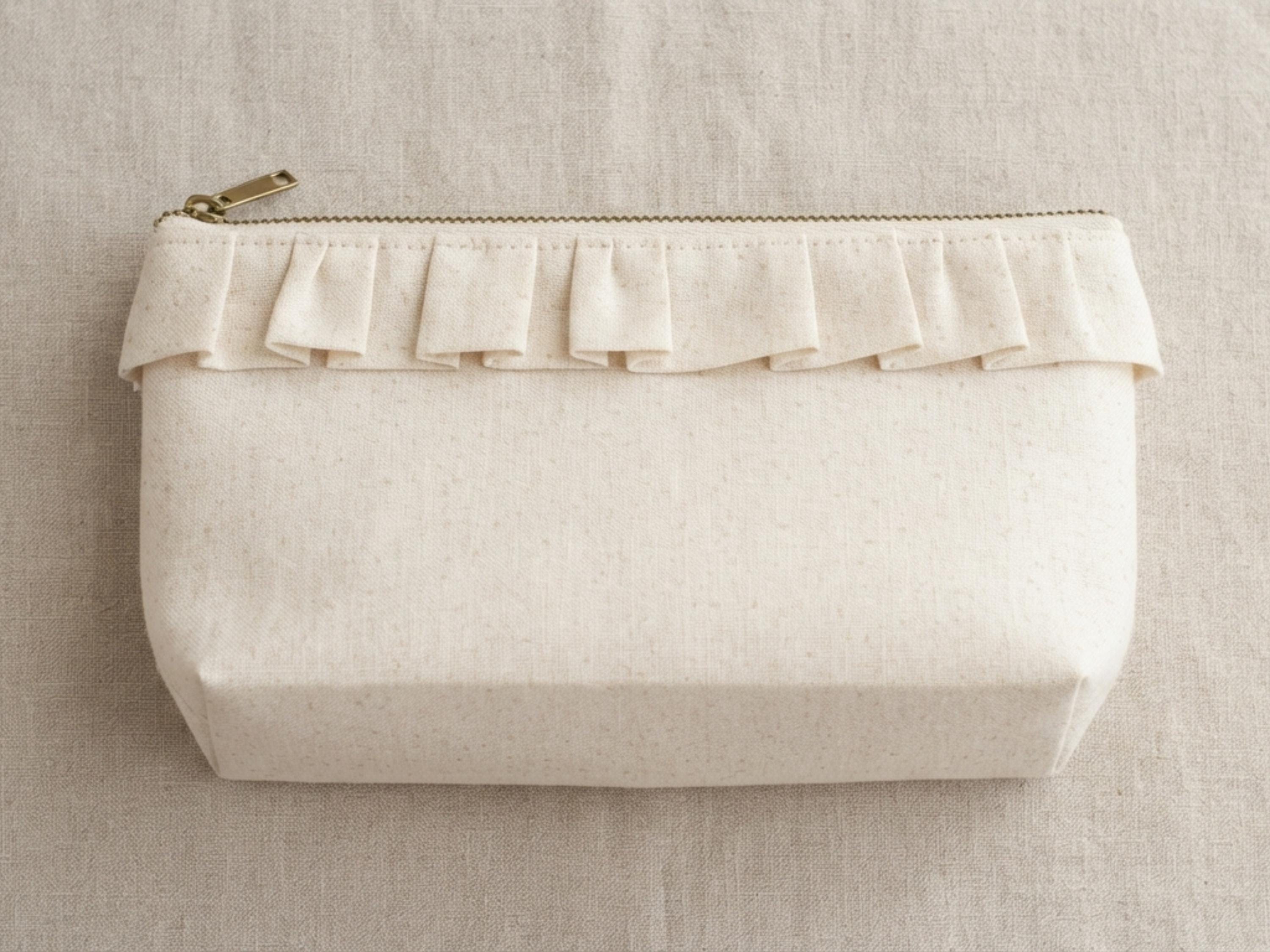 RETIREMENT SALE *Boxy Zip Pouch Sewing Pattern, Ruffle Cosmetic Bag, Beginner Friendly (PDF Download)