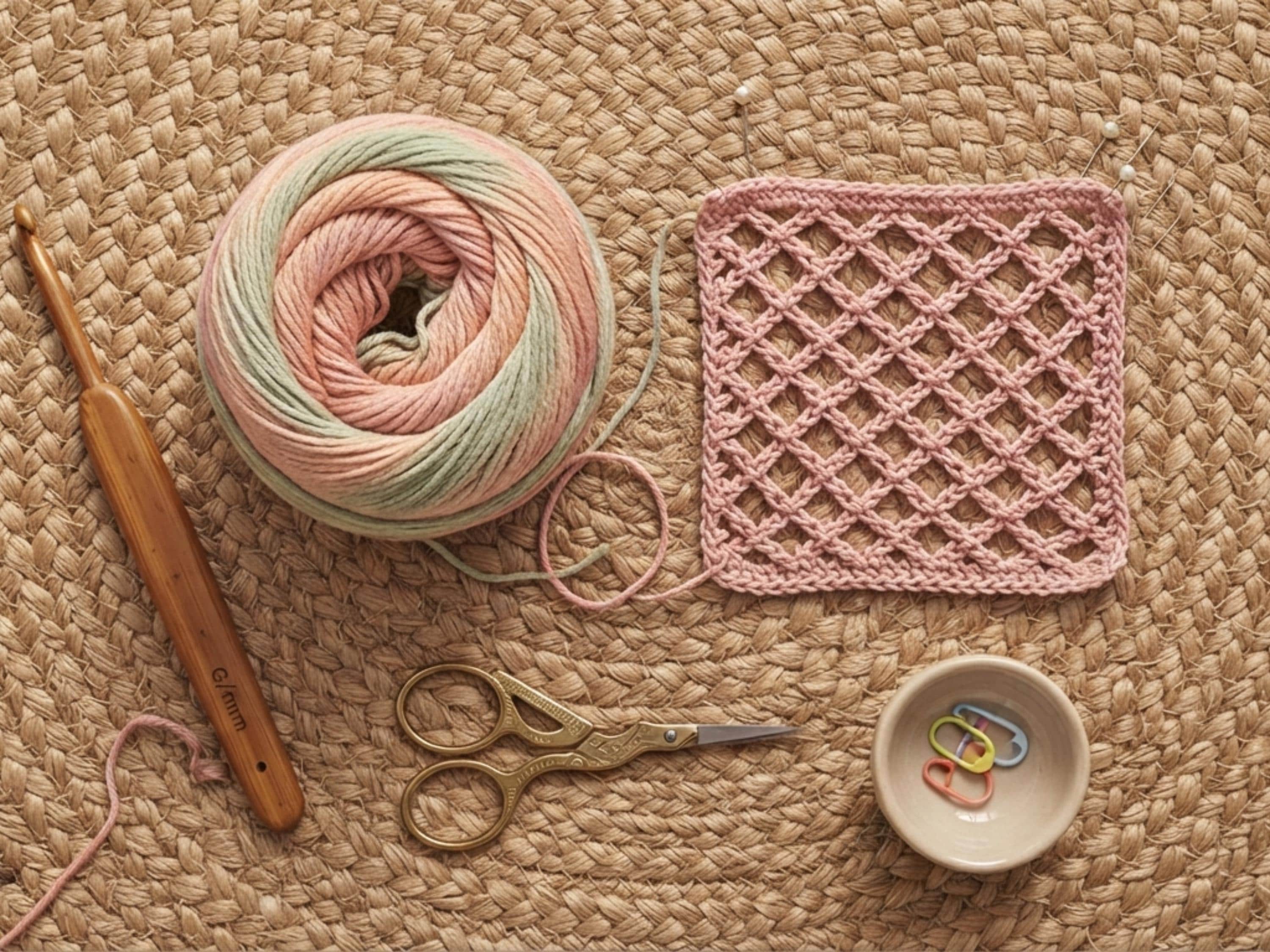 Ombré Mesh Market Tote Crochet Pattern PDF | Open Weave Gradient Bag DIY | Boho Summer Tote Tutorial