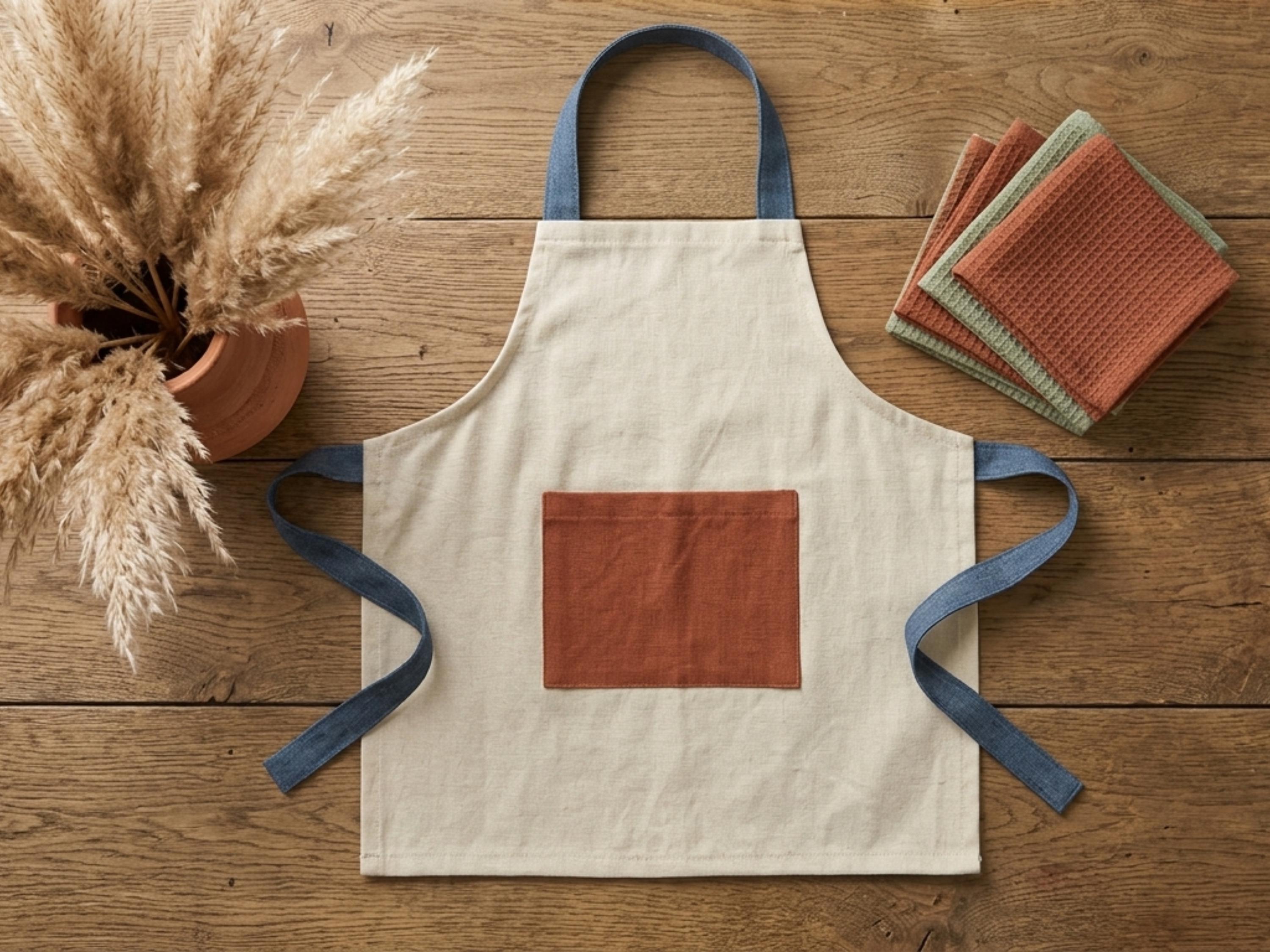 Toddler Apron Sewing Pattern, Beginner Neck Loop Pocket (PDF Download)