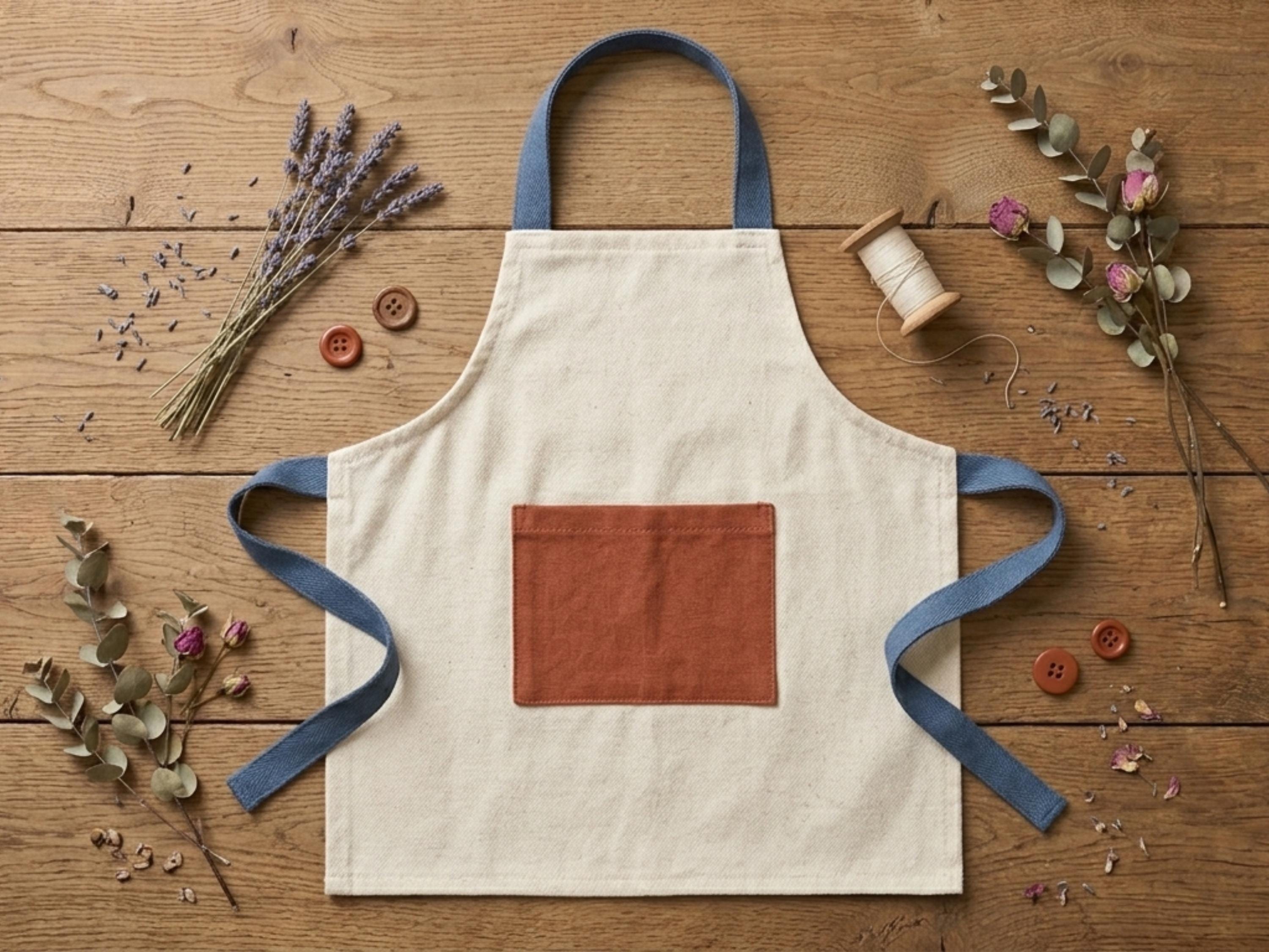 Toddler Apron Sewing Pattern, Beginner Neck Loop Pocket (PDF Download)
