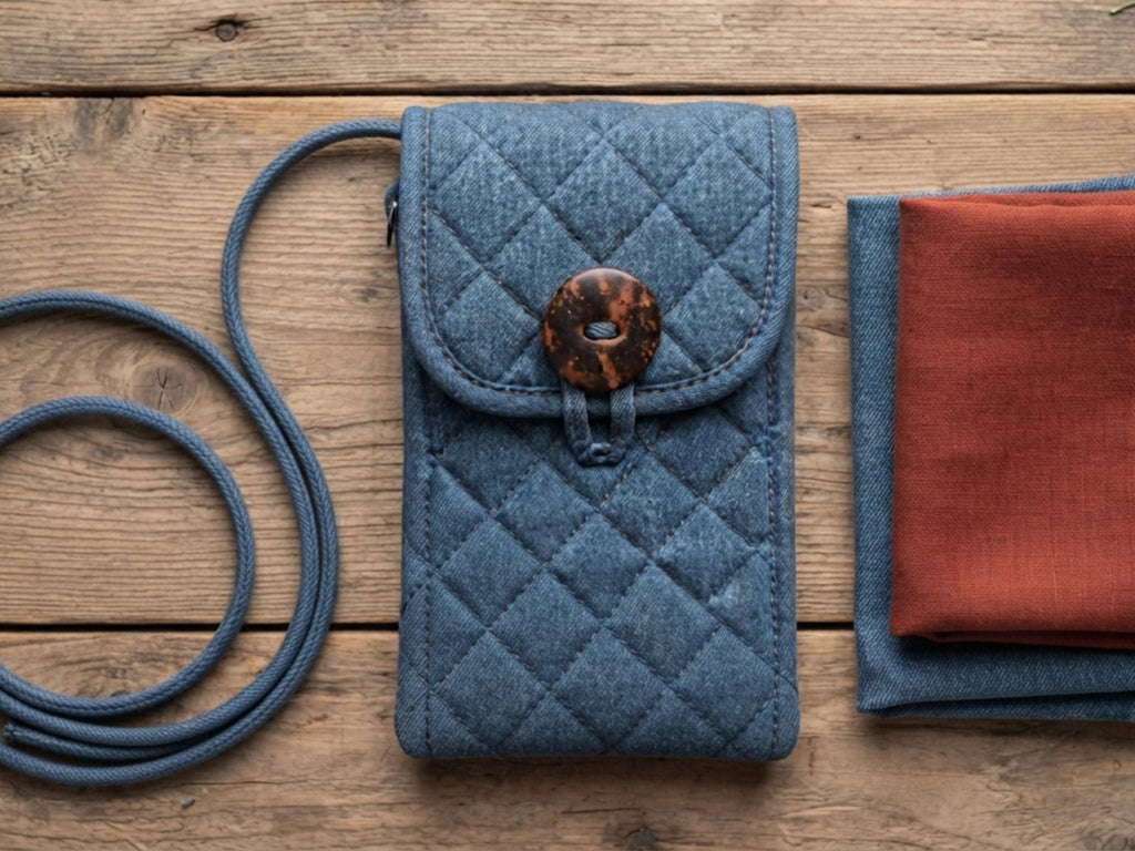 Beginner Crossbody Phone Pouch Sewing Pattern, Button Flap Case (Digital PDF)
