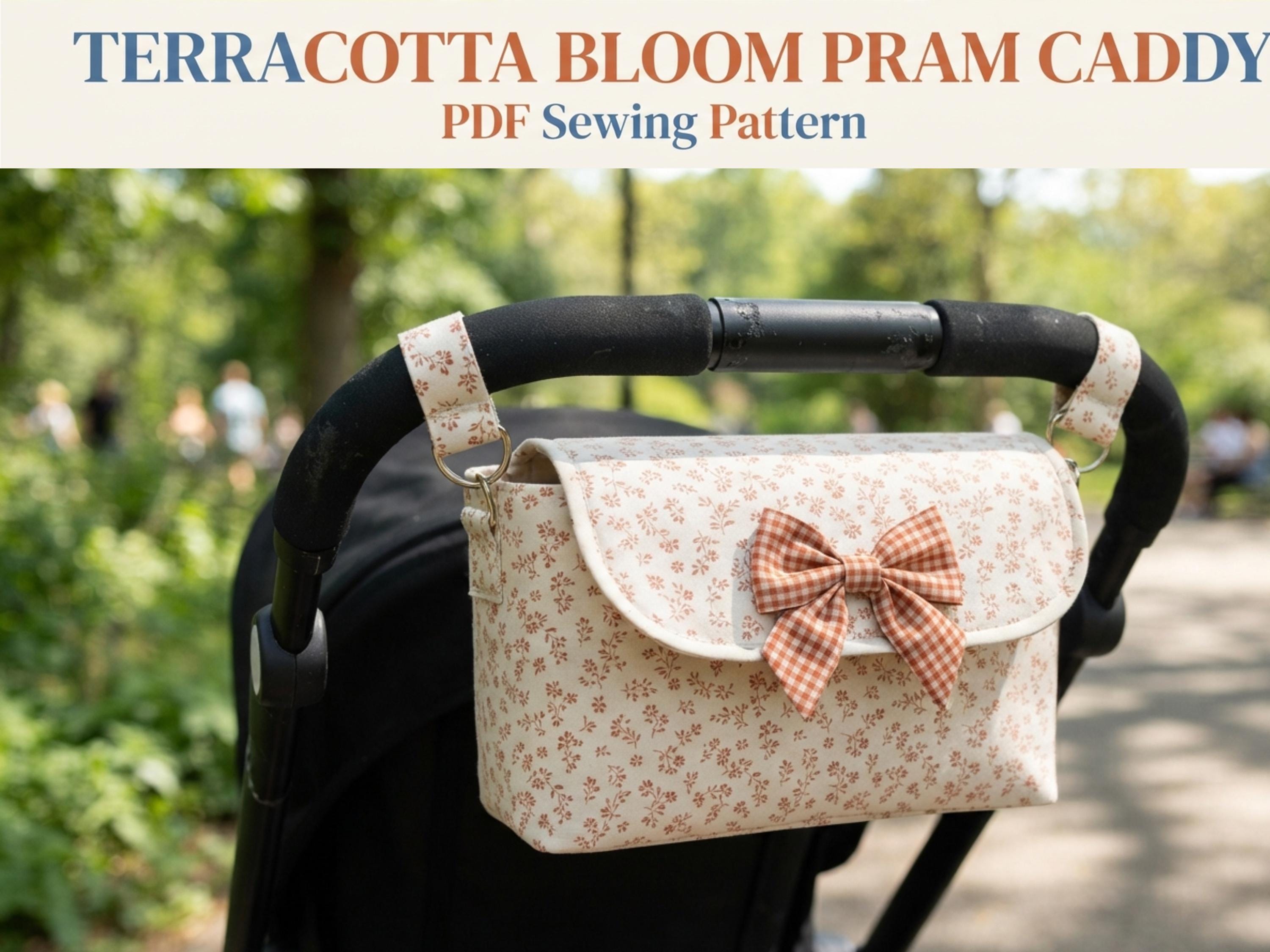 Pram Caddy Sewing Pattern, Stroller Organizer Bag Tutorial, Beginner Friendly (PDF Download)