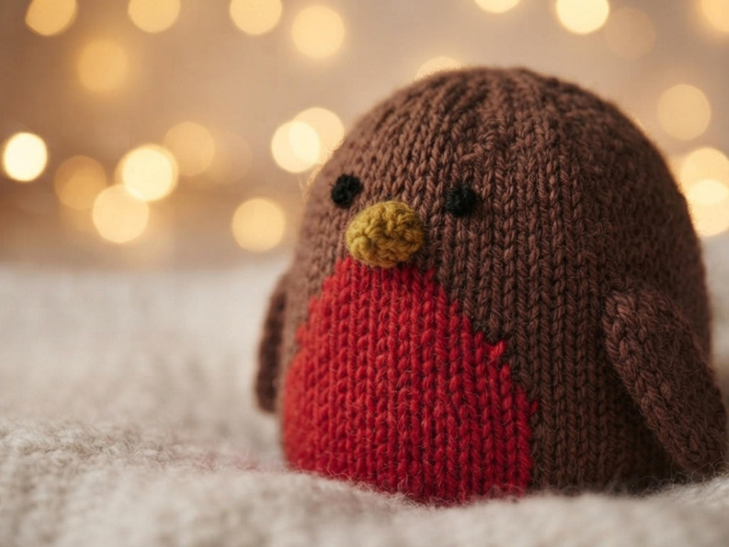 RETIREMENT SALE *Knitted Robin Chocolate Orange Cover Pattern (PDF Download) – Festive Cozy Ornament