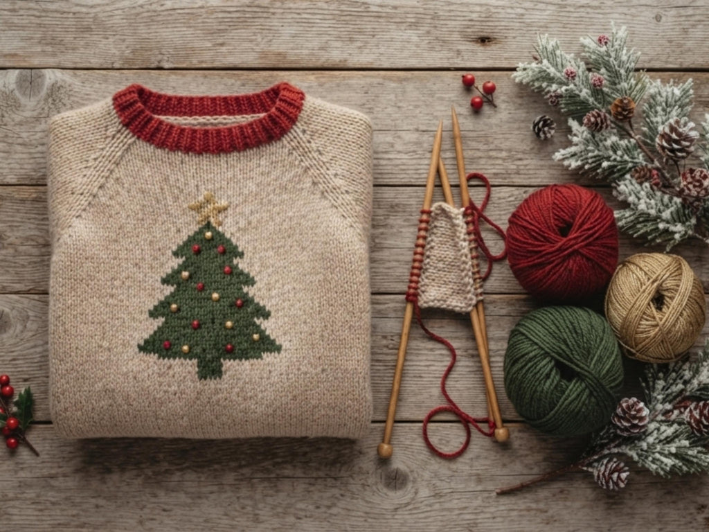 RETIREMENT SALE *Children's Christmas Tree Sweater Knitting Pattern (PDF Download)
