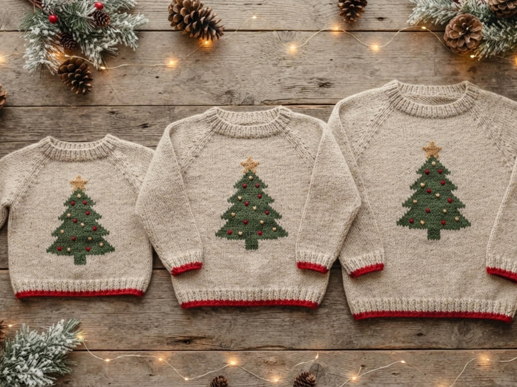 RETIREMENT SALE *Children's Christmas Tree Sweater Knitting Pattern (PDF Download)