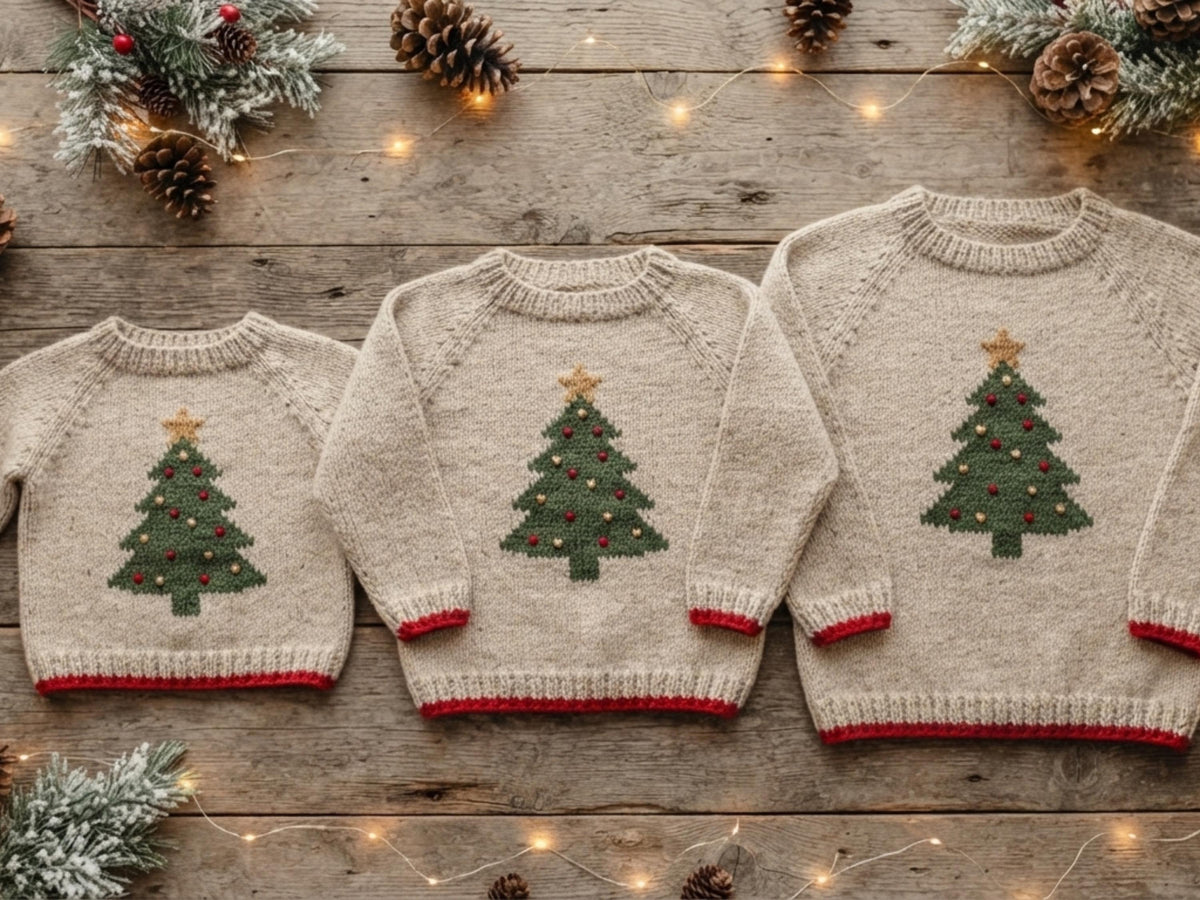RETIREMENT SALE *Children's Christmas Tree Sweater Knitting Pattern (PDF Download)